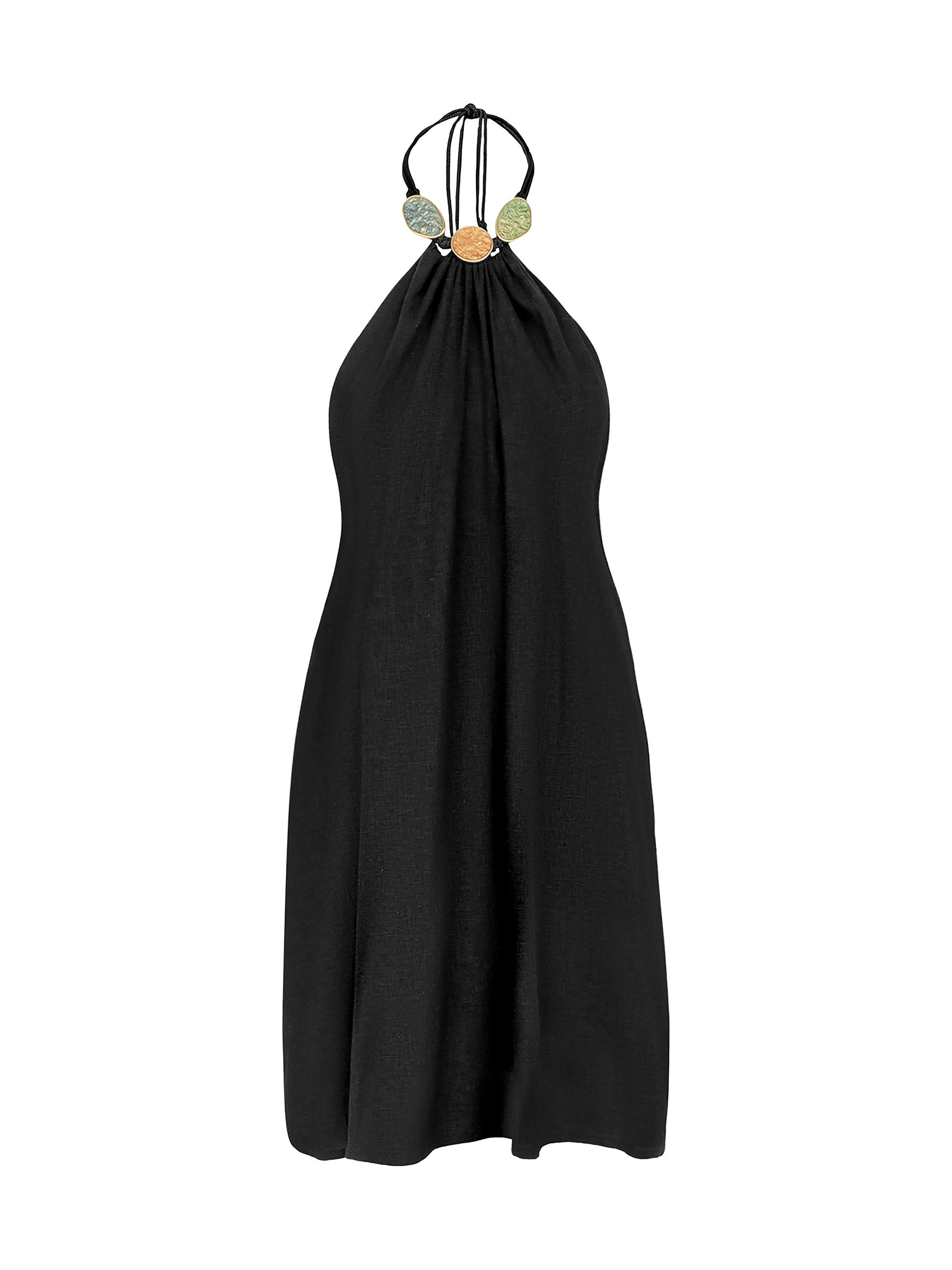 ViX by Paula Hermanny Women's Aiden Medallion Neck Minidress - Black