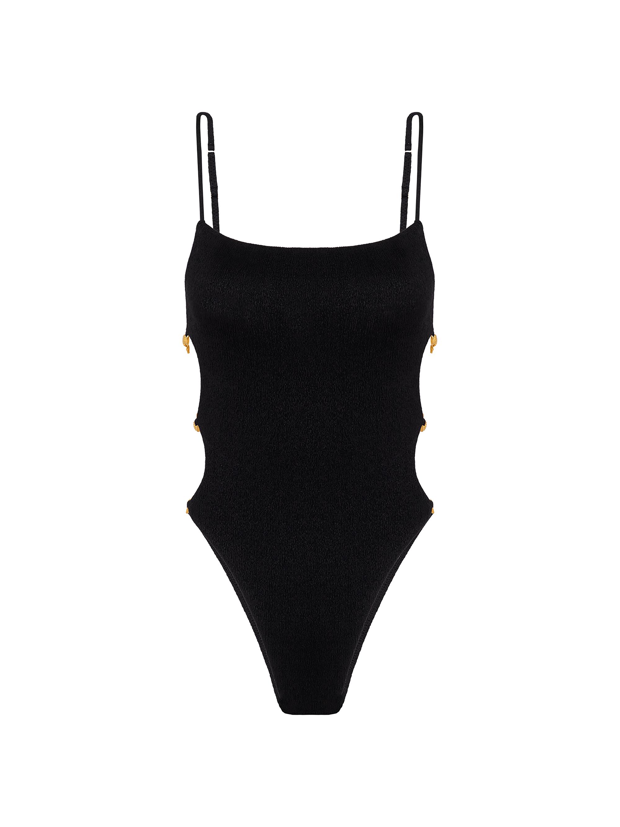 ViX by Paula Hermanny Women's Fernanda Nell Cut-Out One-Piece Swimsuit - Black