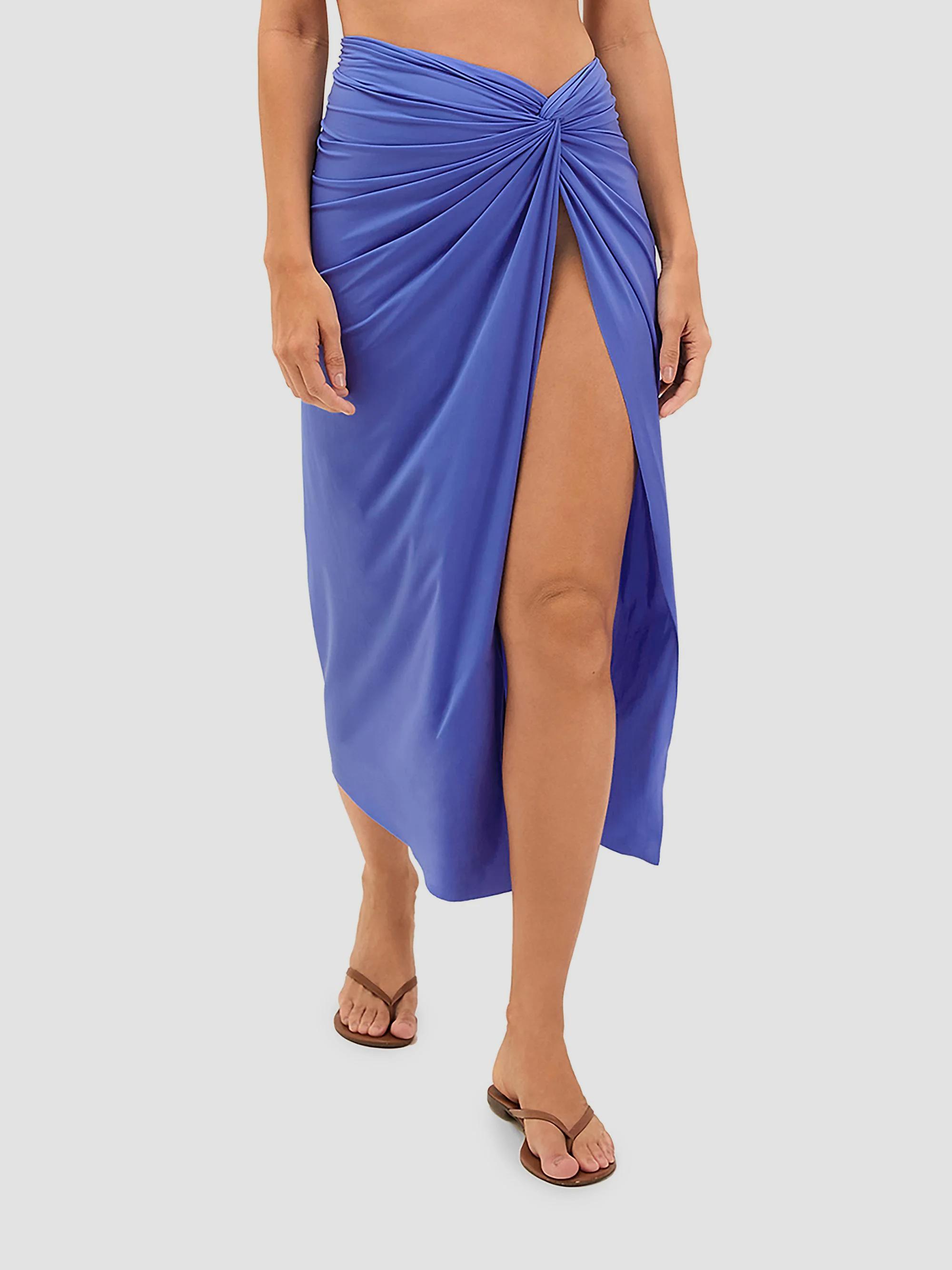 ViX by Paula Hermanny Karen Side-Twist Midi-Skirt | Saks Fifth Avenue