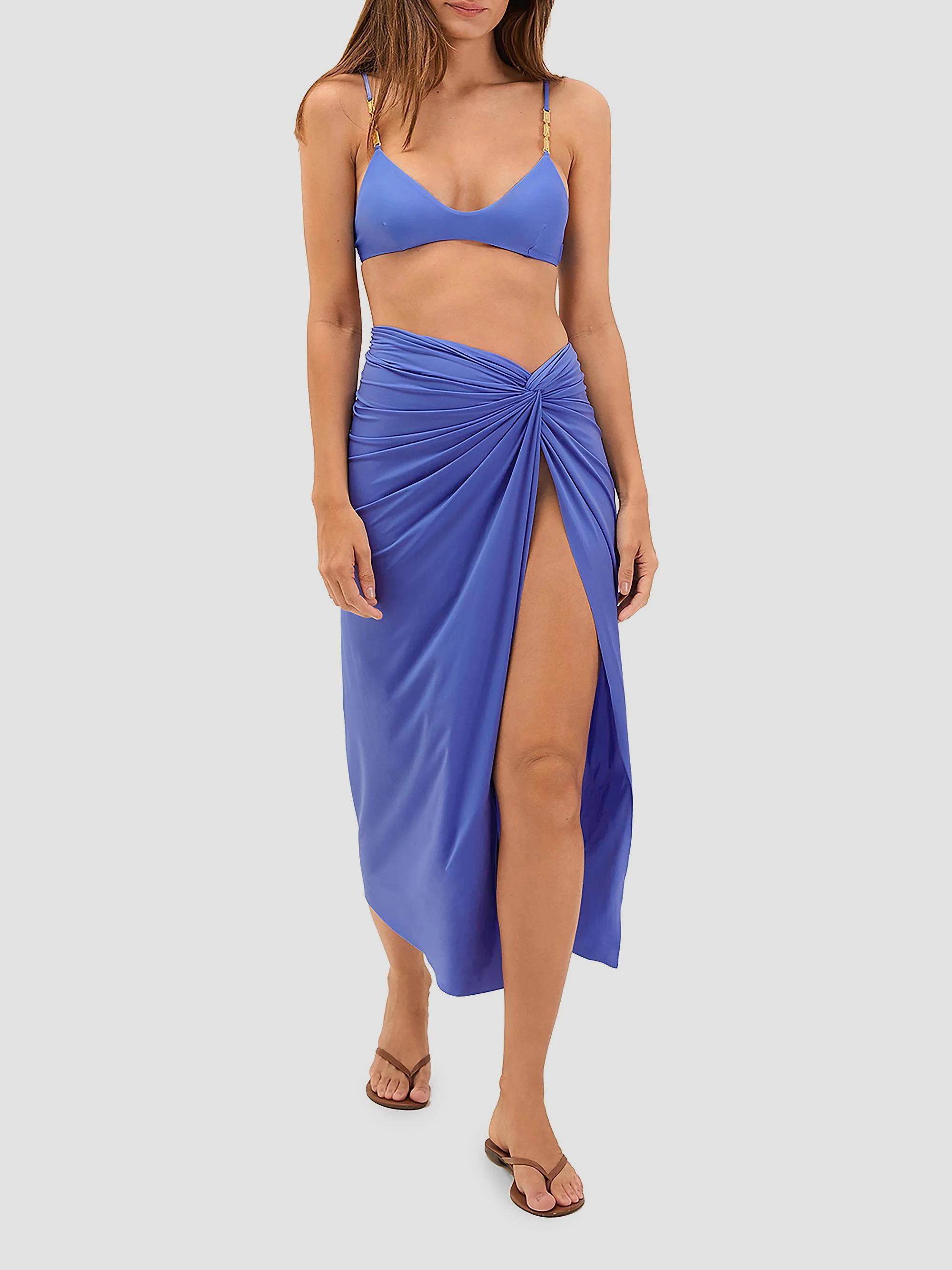 ViX by Paula Hermanny Karen Side-Twist Midi-Skirt | Saks Fifth Avenue