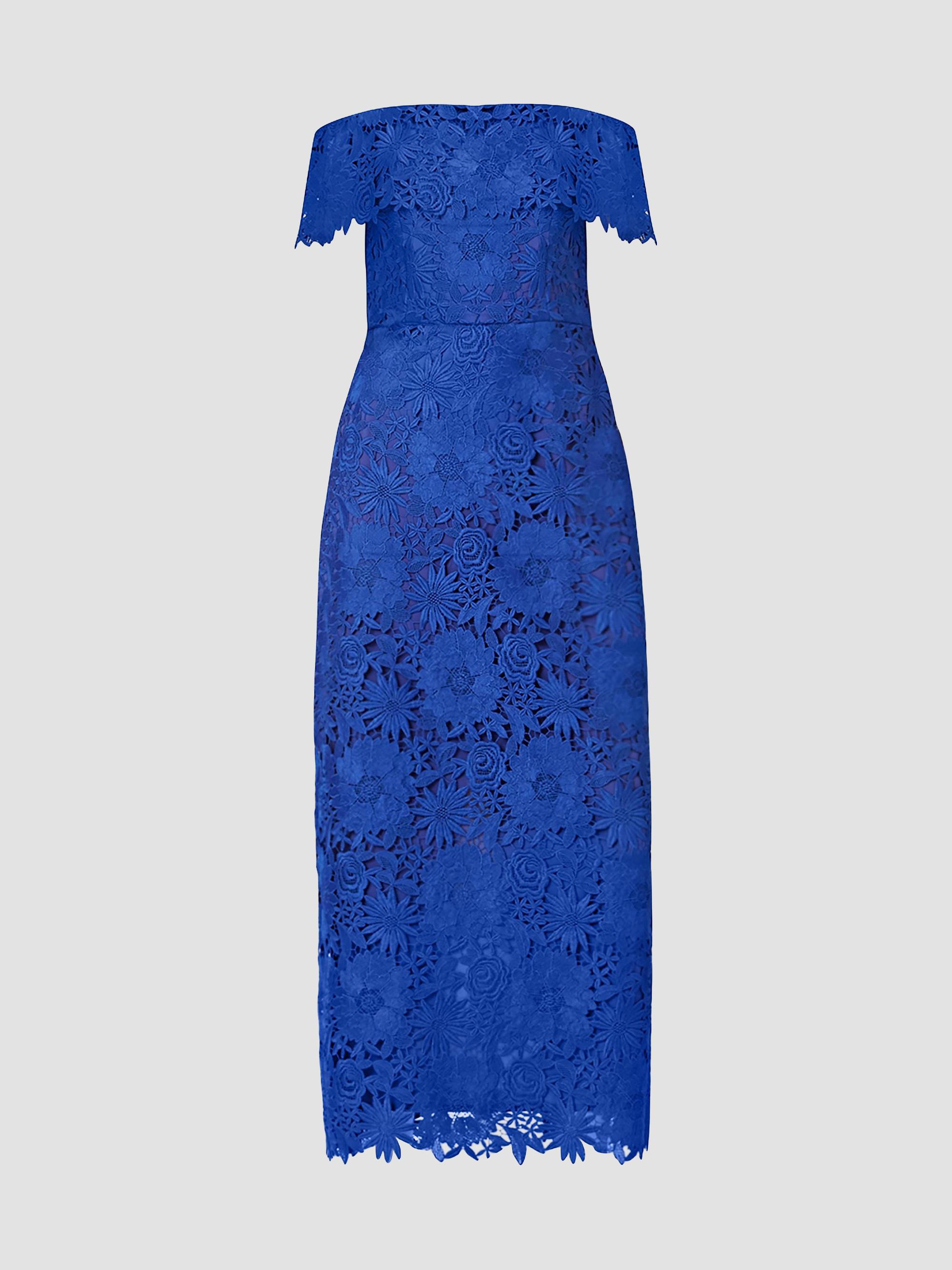 shoshanna raven cap-sleeve floral lace a-line maxi dress Shoshanna Raven Cap-Sleeve Floral Lace Gown