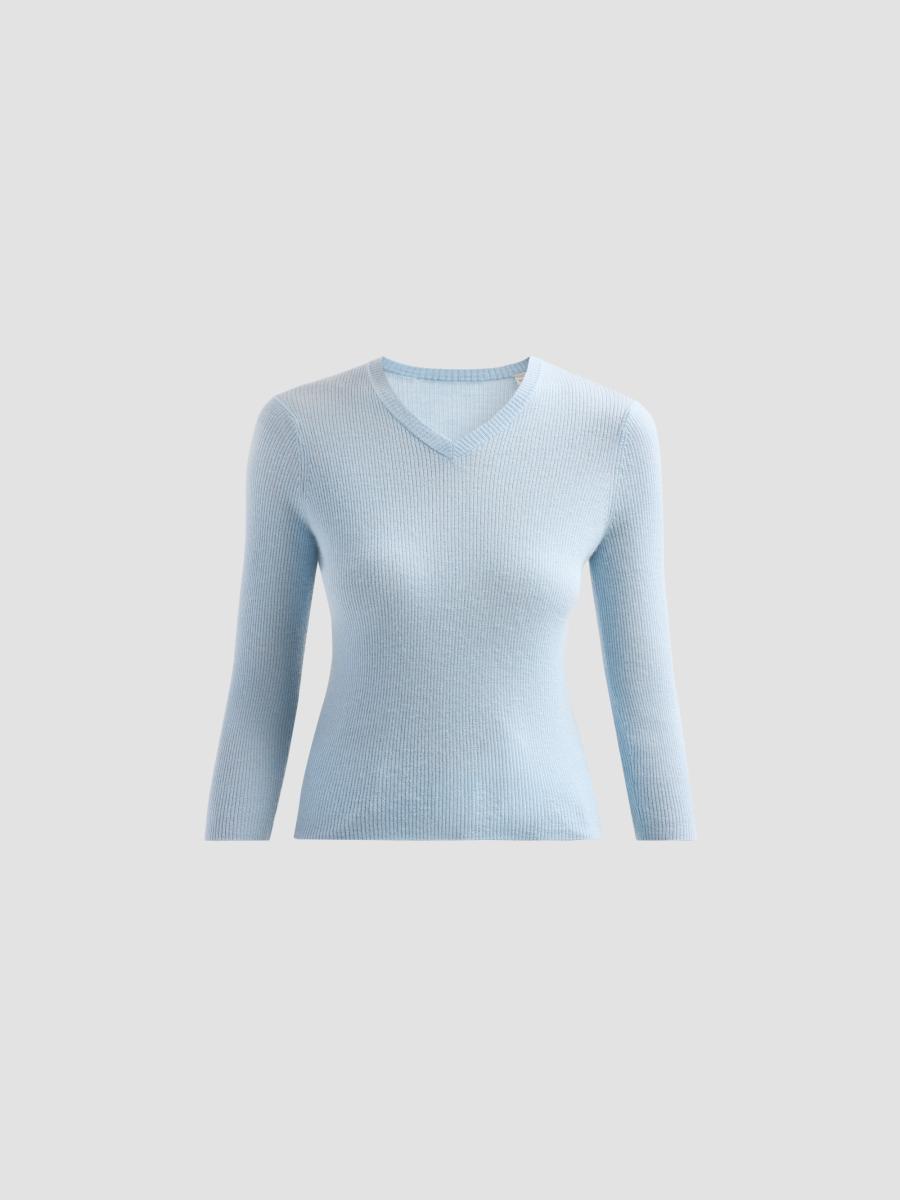 Vince Cashmere-Silk V-Neck Top | Saks Fifth Avenue