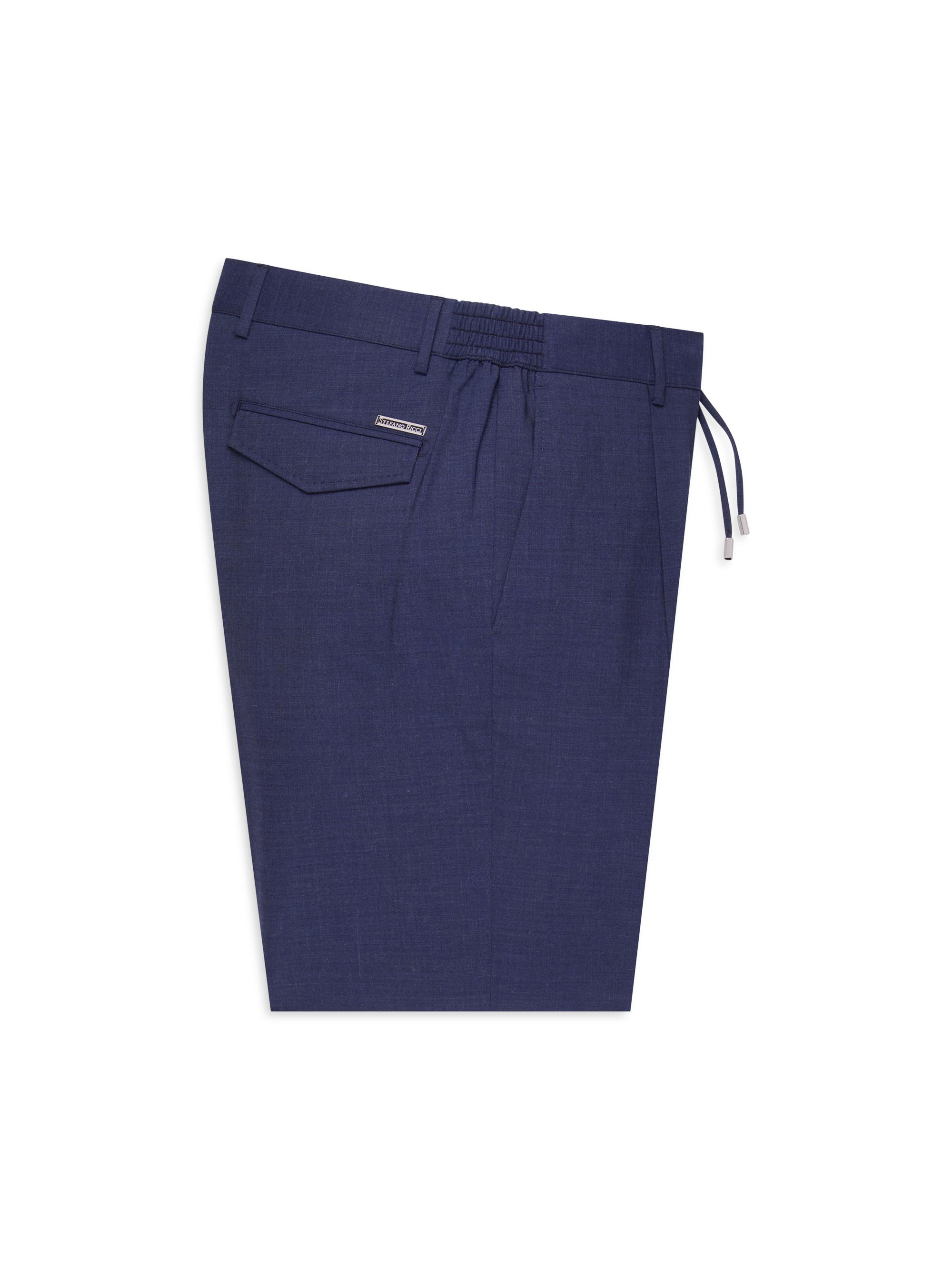 Stefano Ricci Men's Virgin Wool Blend Bermuda Shorts - Navy