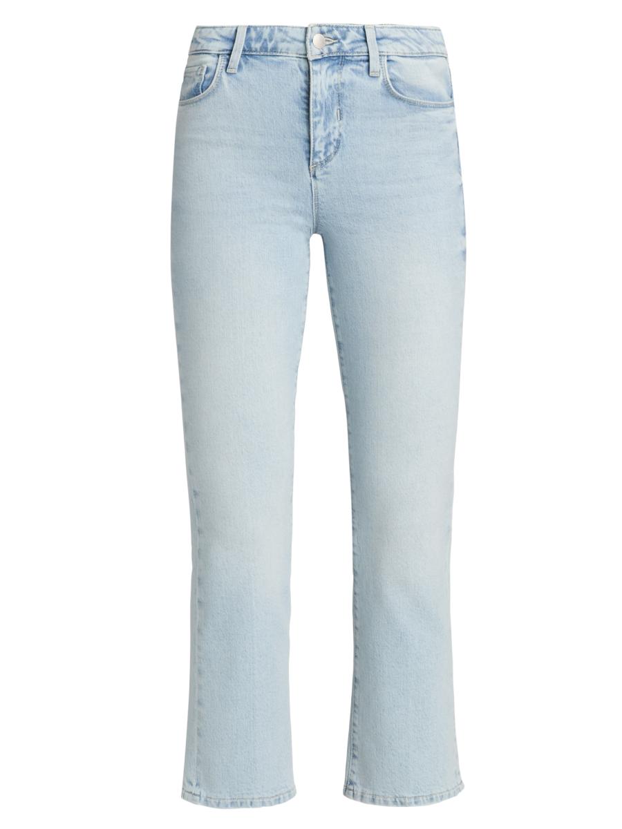 L'agence Women's Tati Crop Micro Bootcut Jeans In Blue