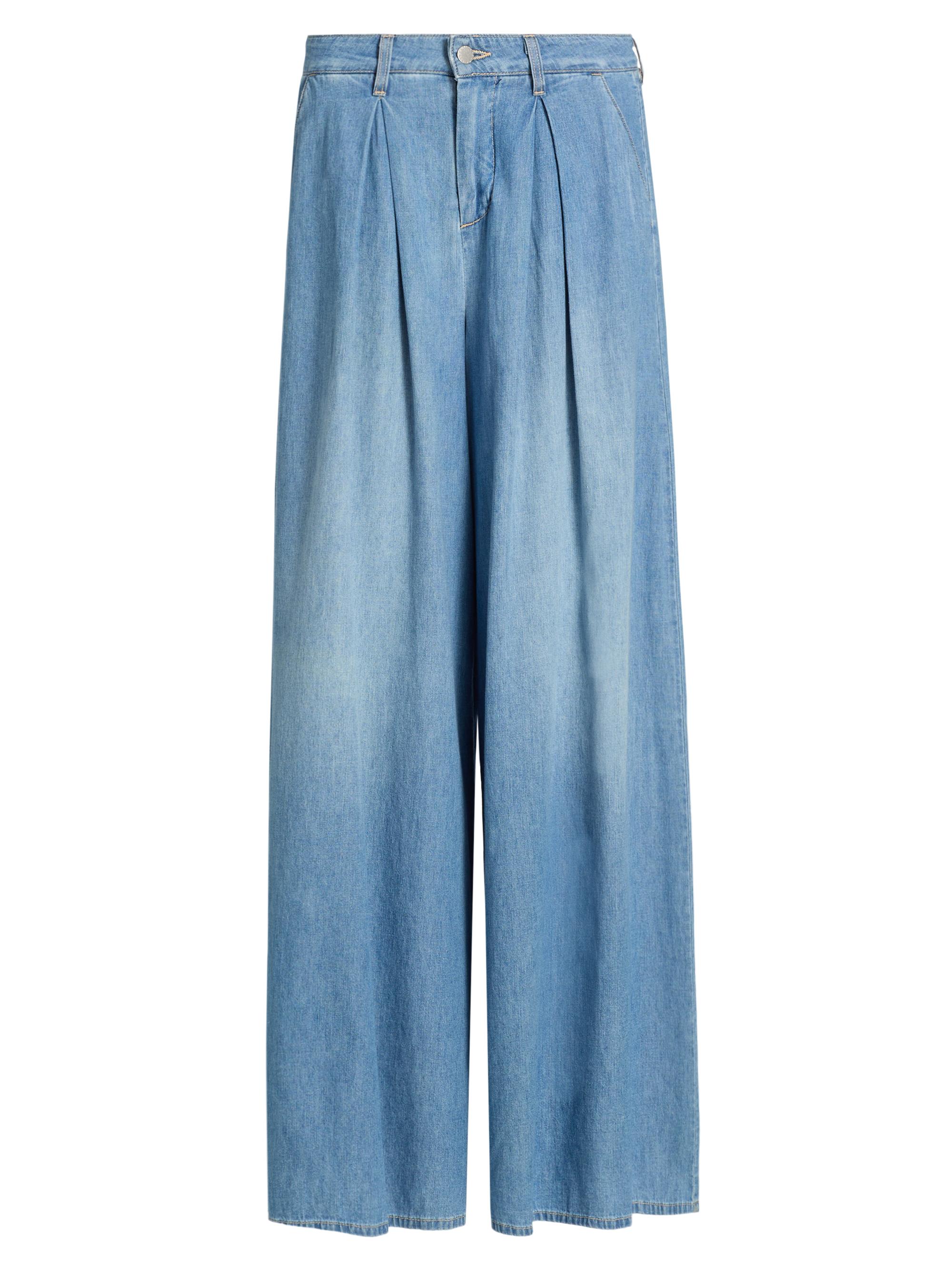 L'AGENCE Women's Lorenza Denim High-Rise Palazzo Pants - Havana