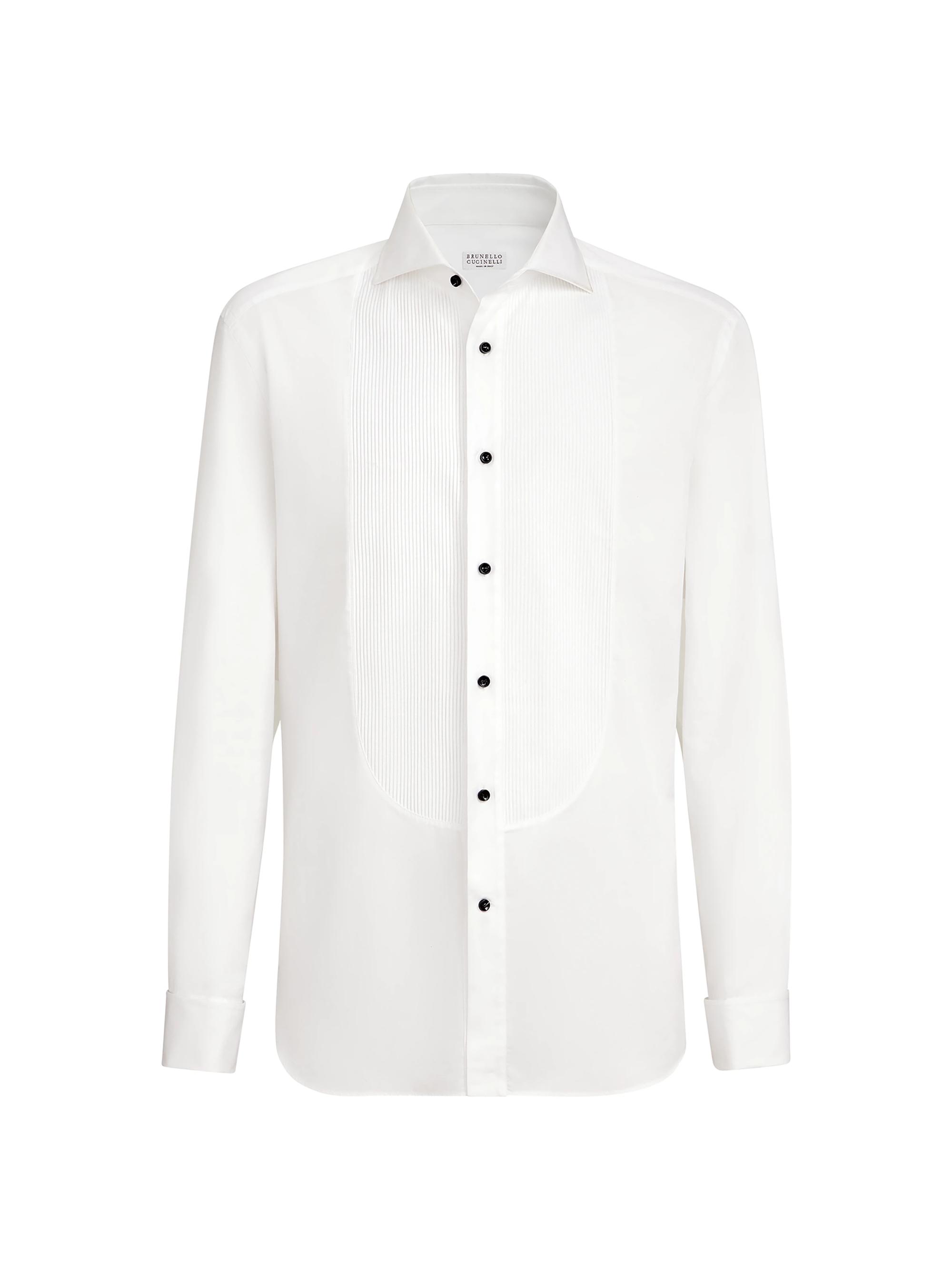 Saks Fifth Avenue Men's COLLECTION Cotton Tuxedo Shirt - White - Size 16