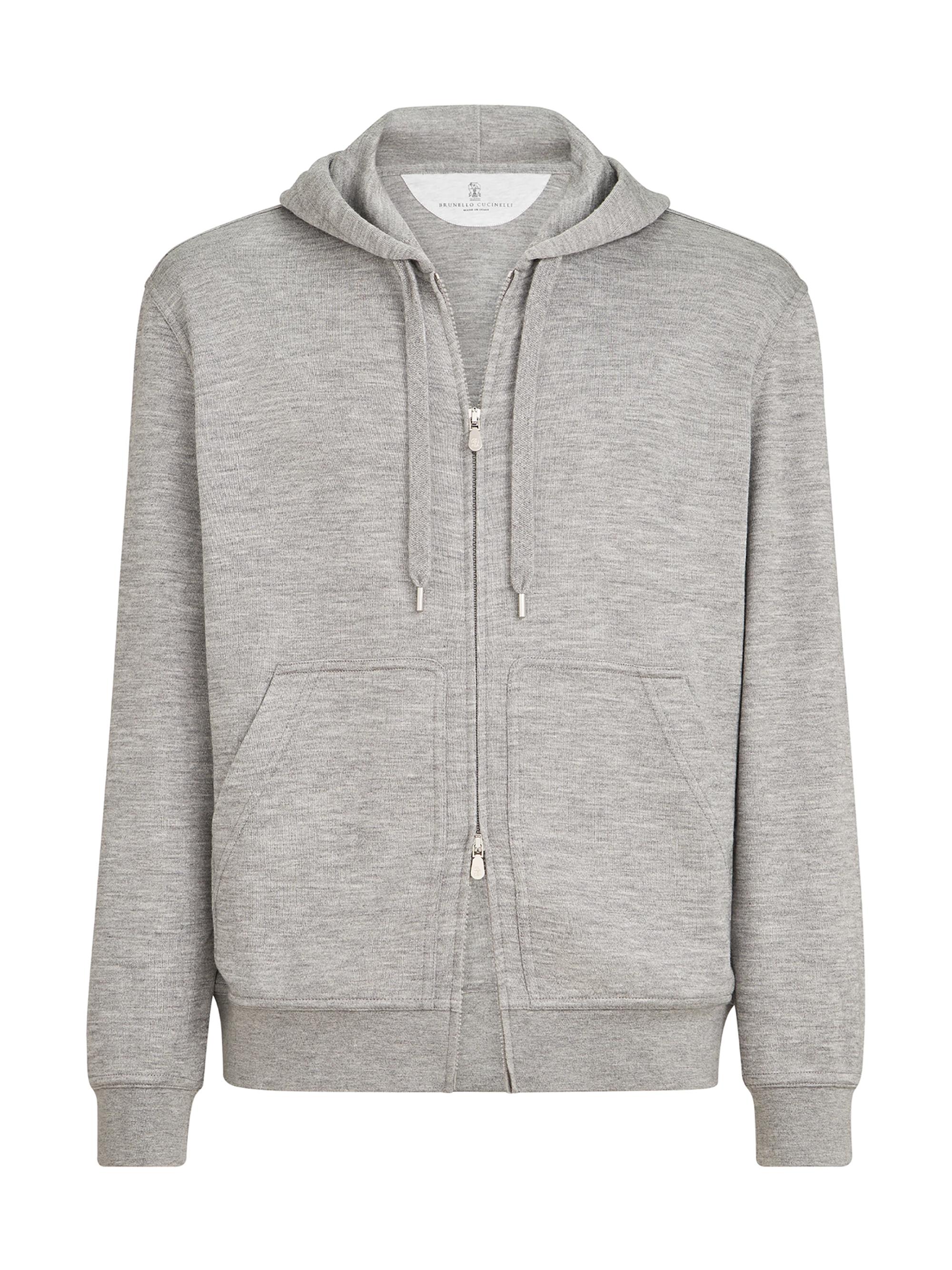Brunello Cucinelli Cotton English Rib Knit Hooded Sweatshirt with