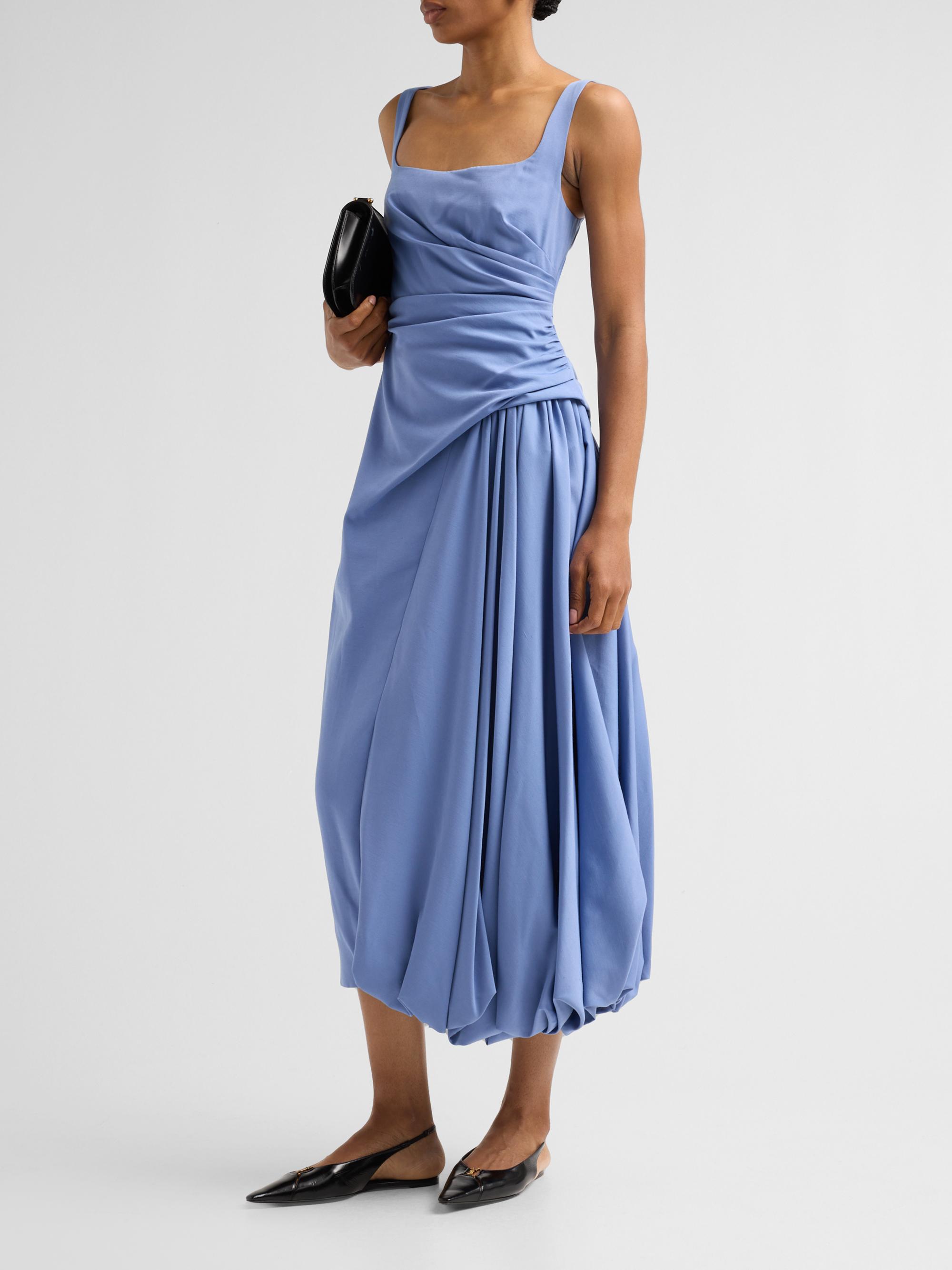 Lela Rose Women's Faille Bubble Midi Dress - Bluebell | Thumbnail 4