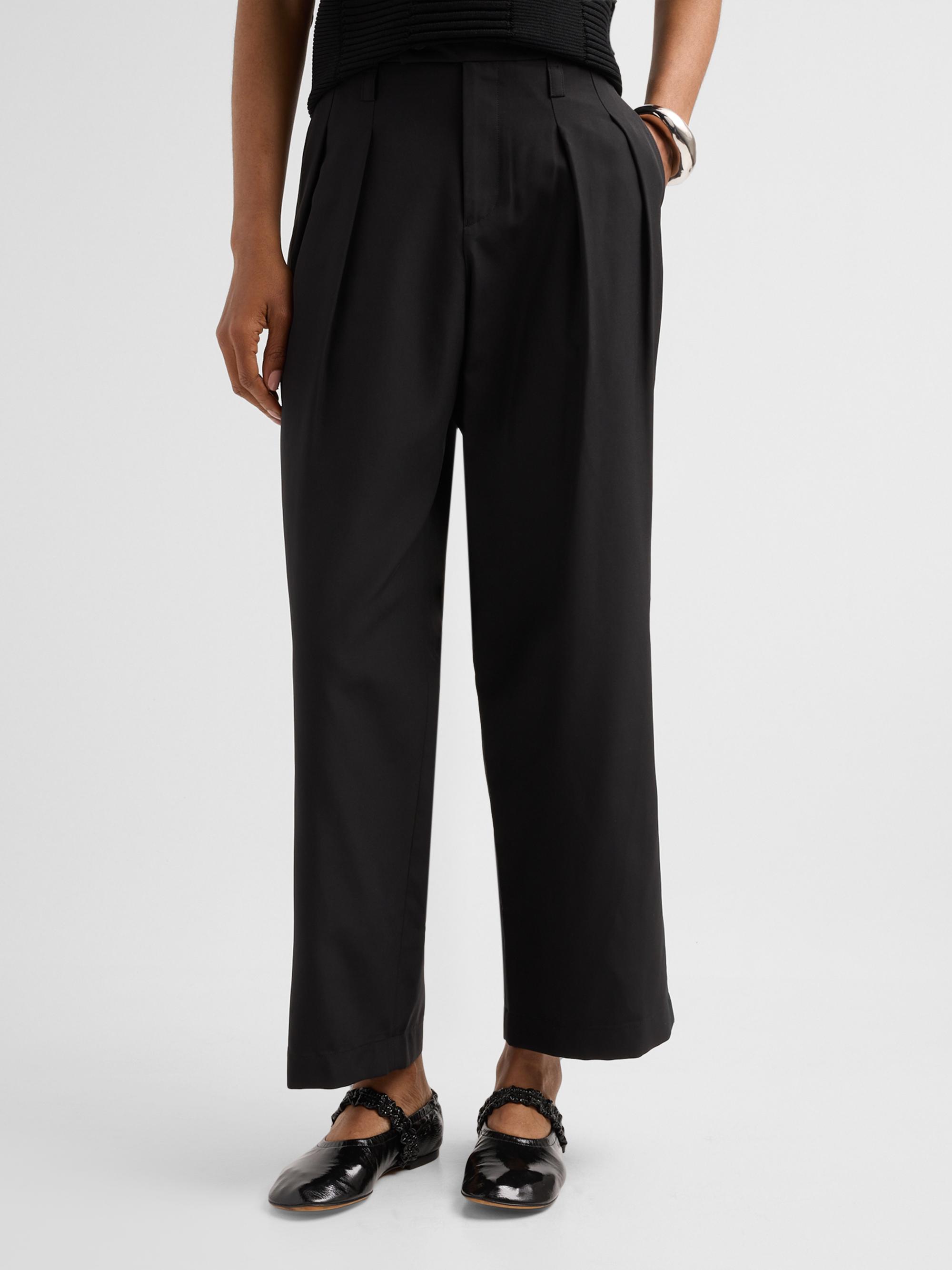 Issey Miyake Fluttering Pleated Straight-Leg Ankle Pants | Saks 