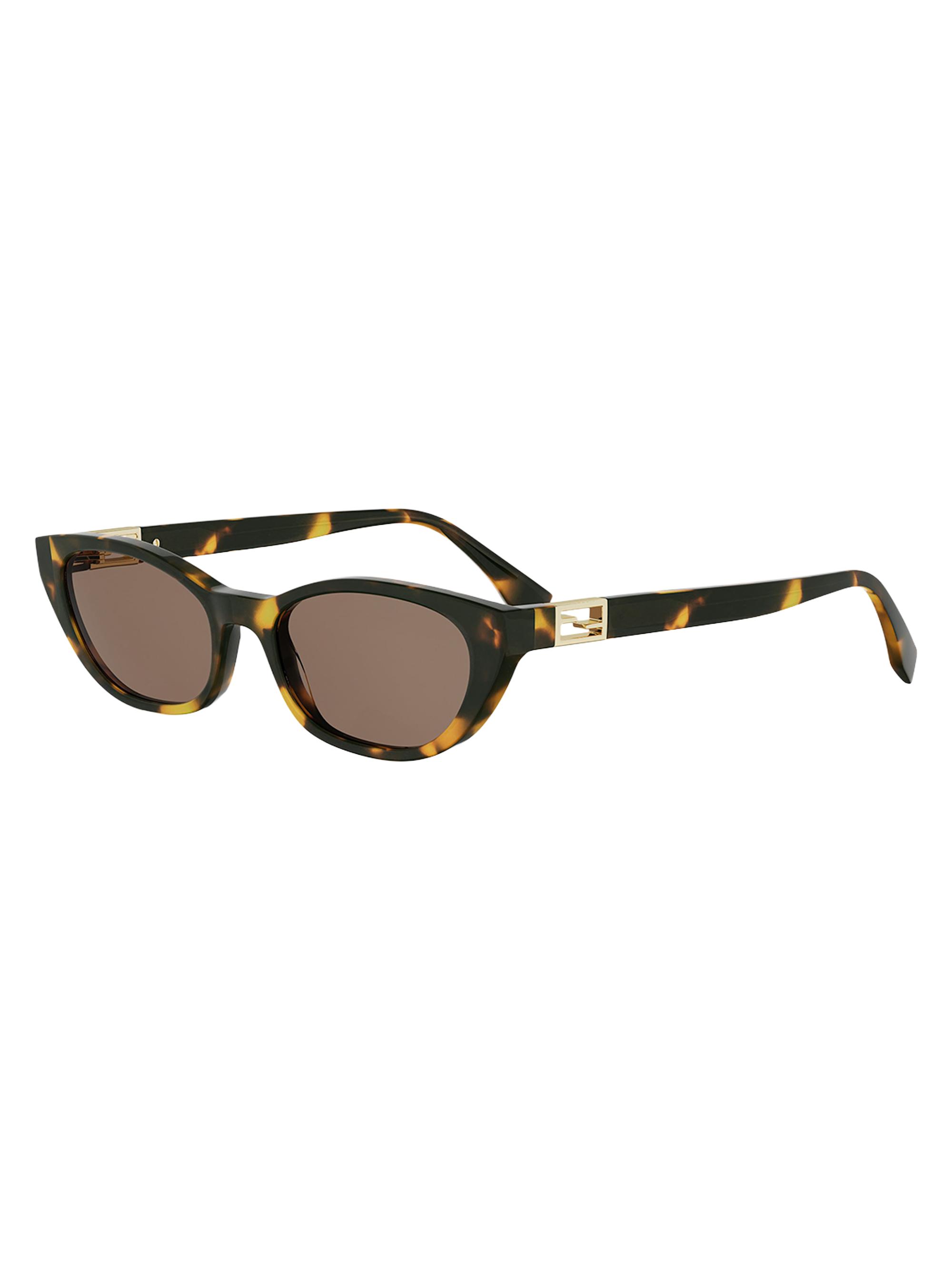 Fendi Women's 56MM Baguette Logo Cat-Eye Sunglasses - Havana Brown