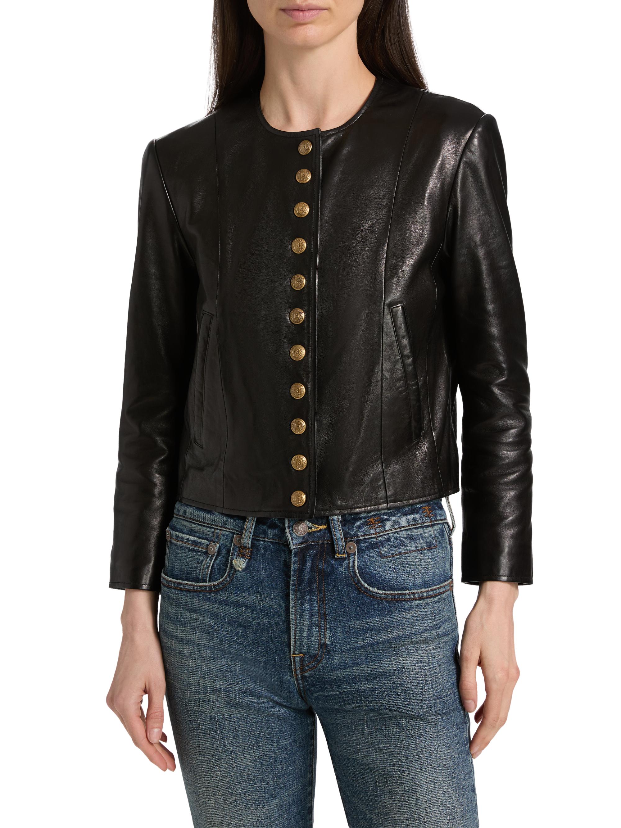 R13 Women's Leather Jacket - Black | Thumbnail 3