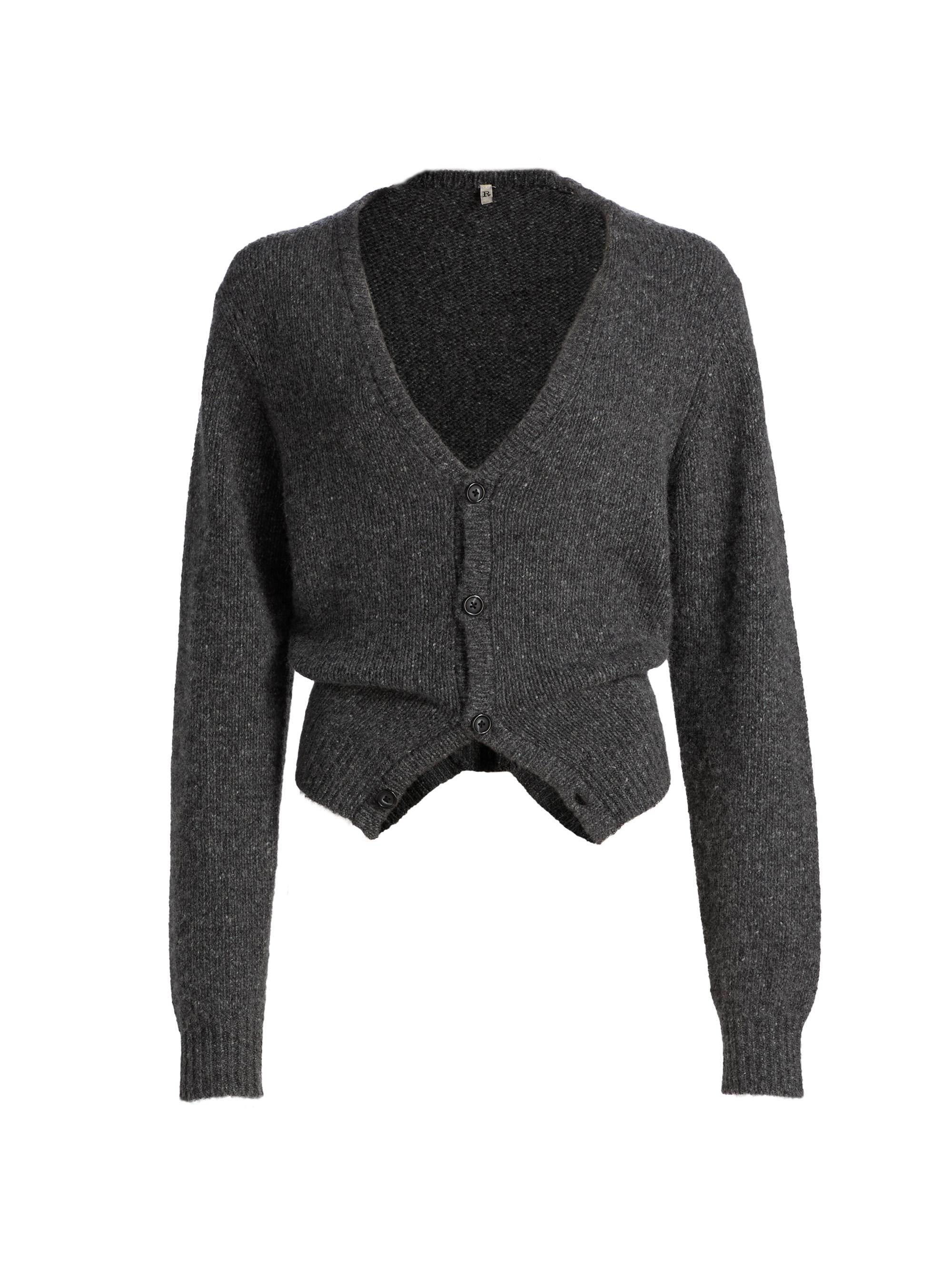 Cami NYC Ribbed Merino Wool Lace-Trim Crop Cardigan | Saks Fifth