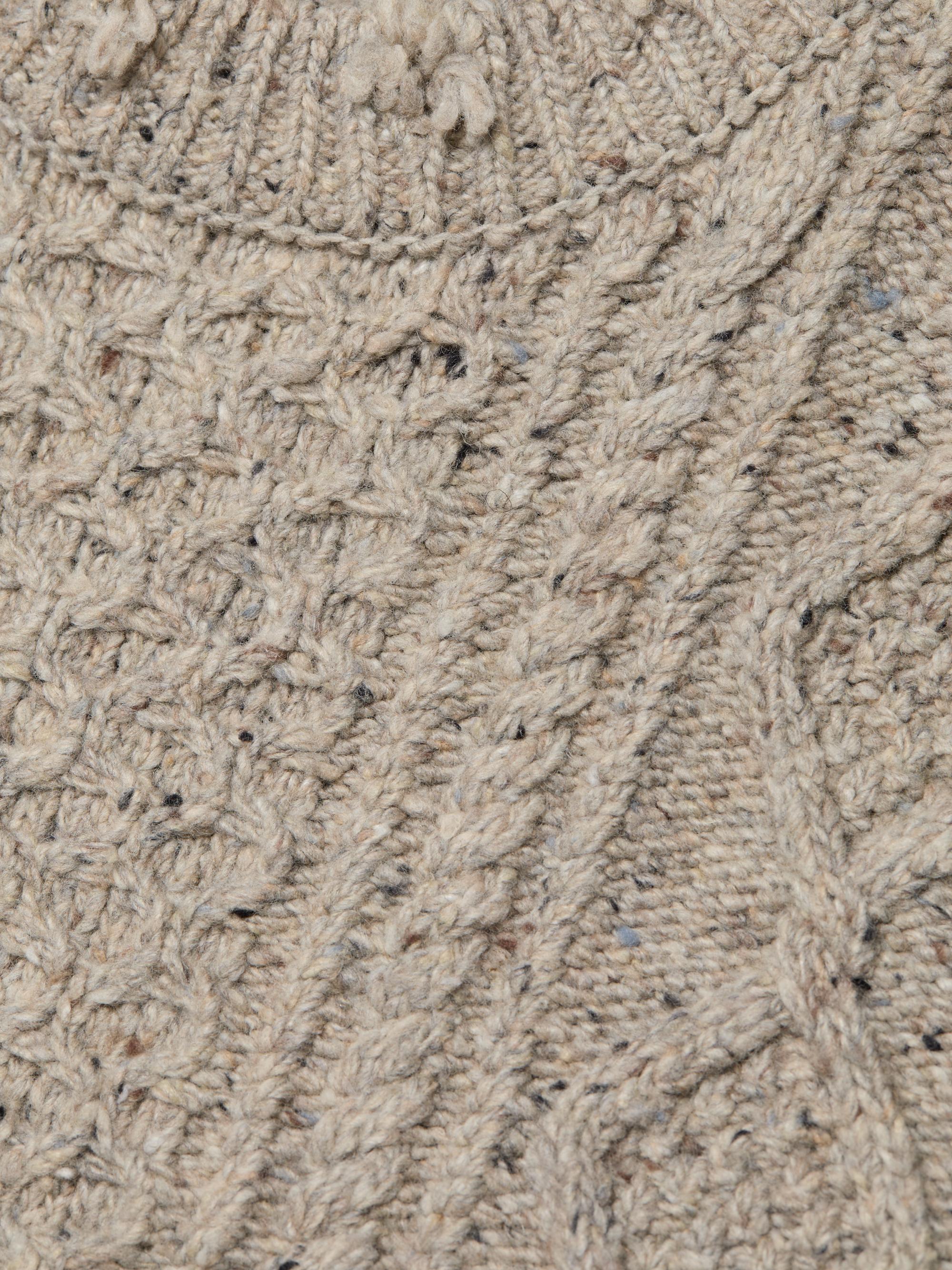 R13 Women's Boyfriend Cable-Knit Wool-Blend Sweater Vest - Light Heather Grey Tweed | Thumbnail 7