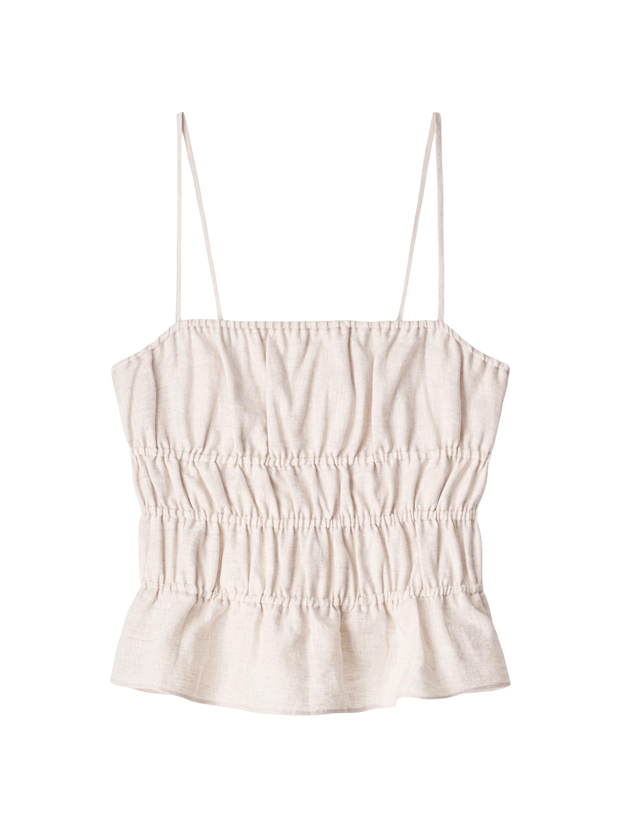 Staud Women's Ayla Linen Tank - Natural