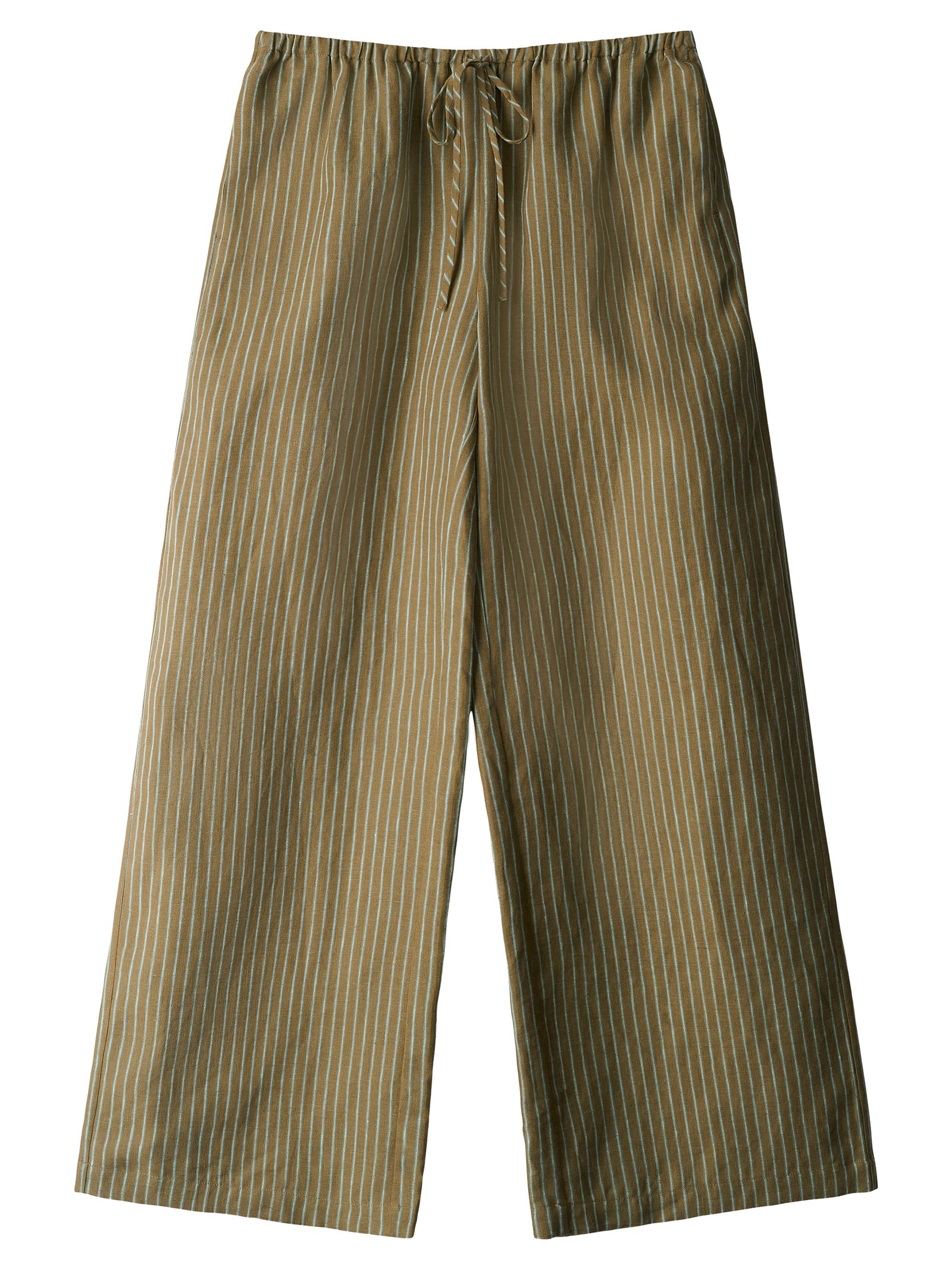 Staud Women's Mateo Striped Linen Wide-Leg Pants - Porto Stripe