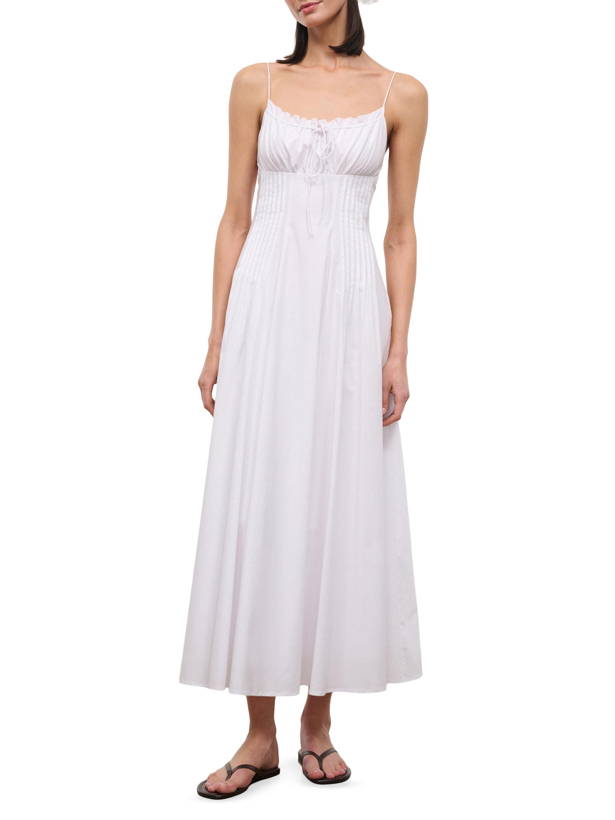 Staud Women's Margi Cotton Maxi Dress - White | Thumbnail 2