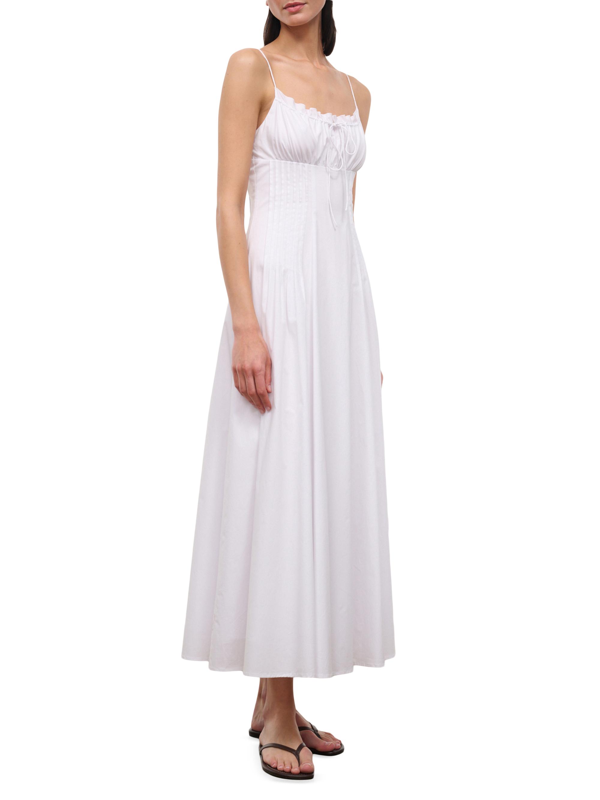 Staud Women's Margi Cotton Maxi Dress - White | Thumbnail 3
