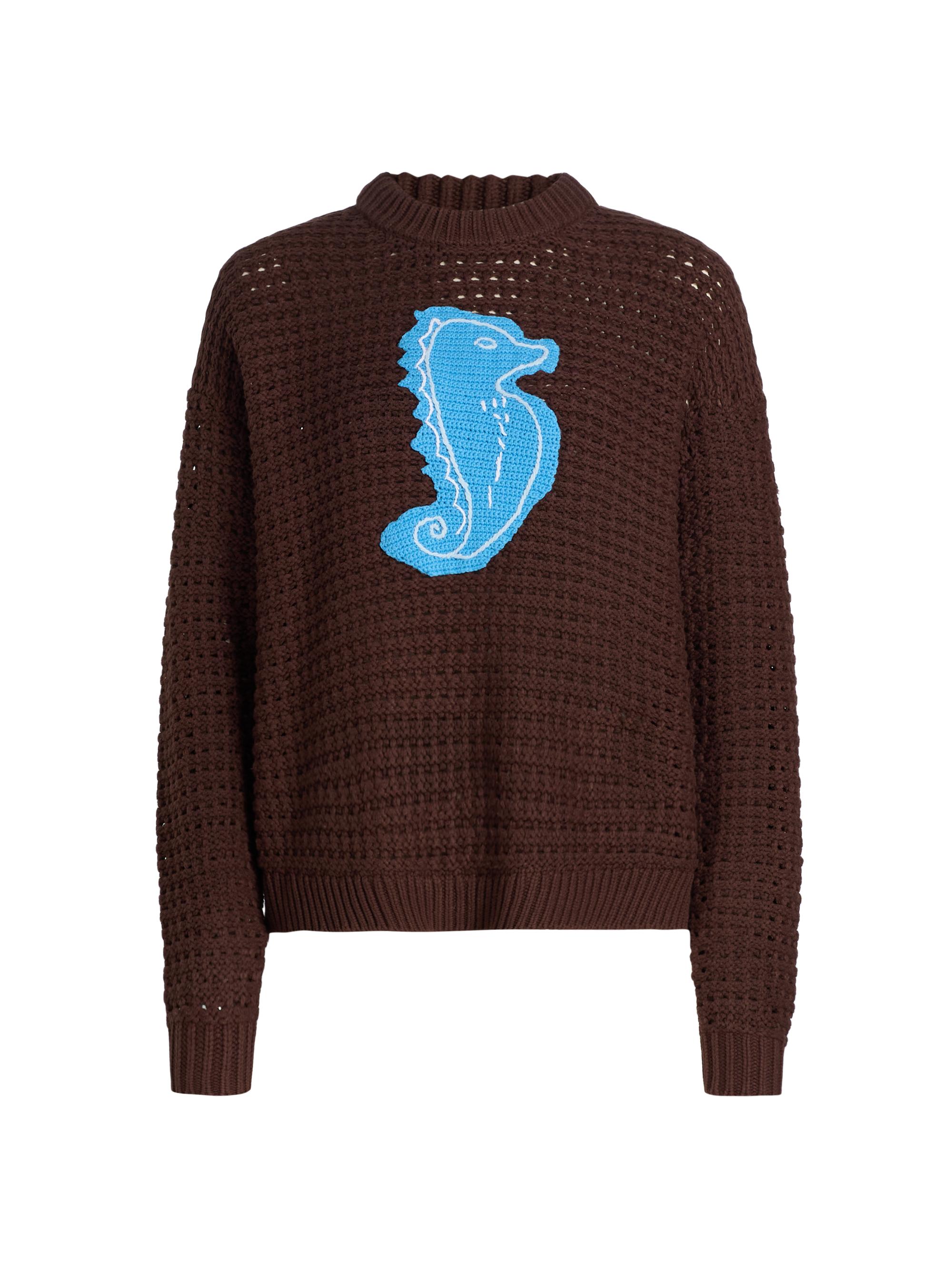 Staud Women's Giada Seahorse Open-Knit Sweater - Seahorse