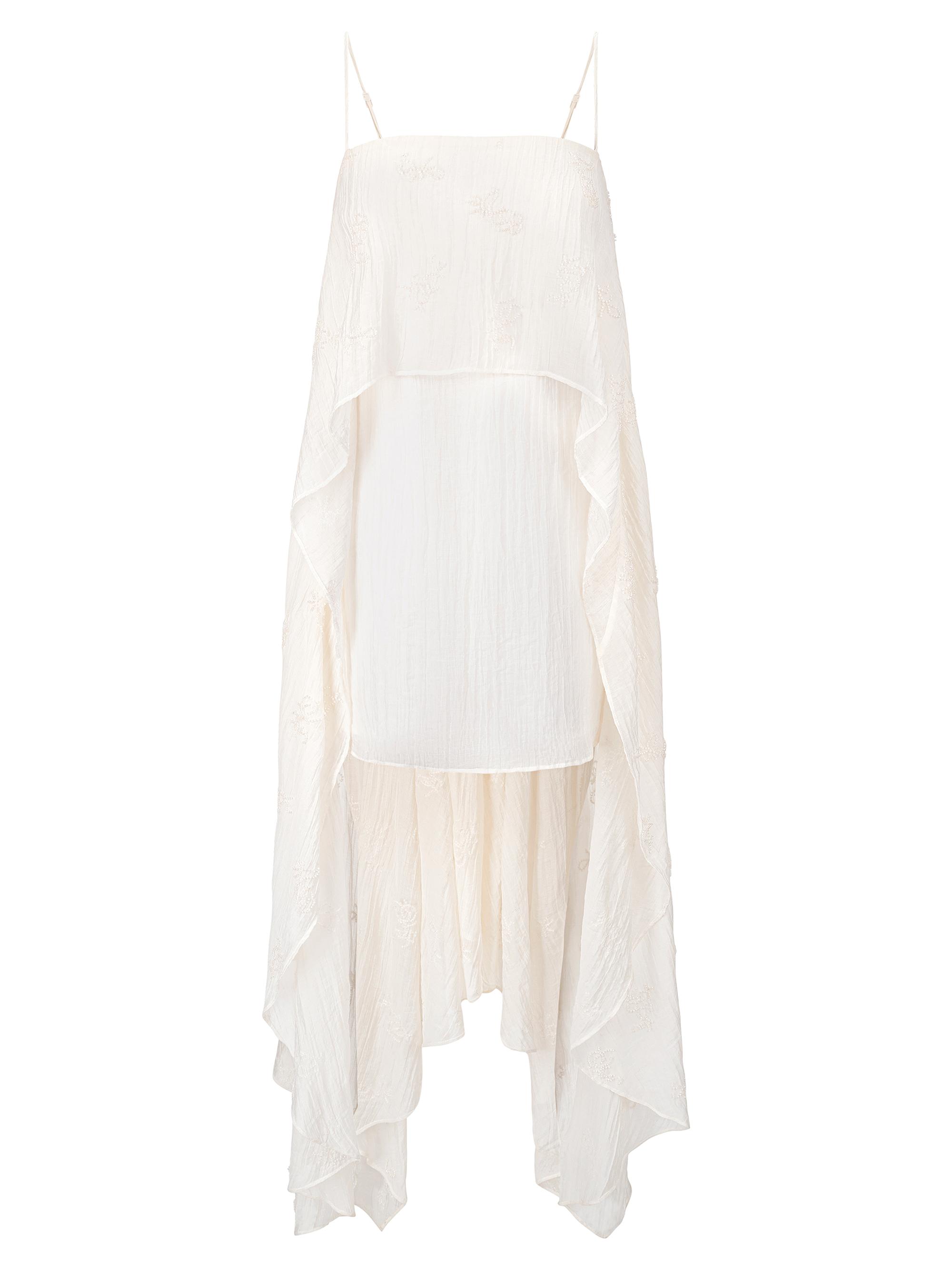 Staud Women's Valencia High-Low Minidress - White