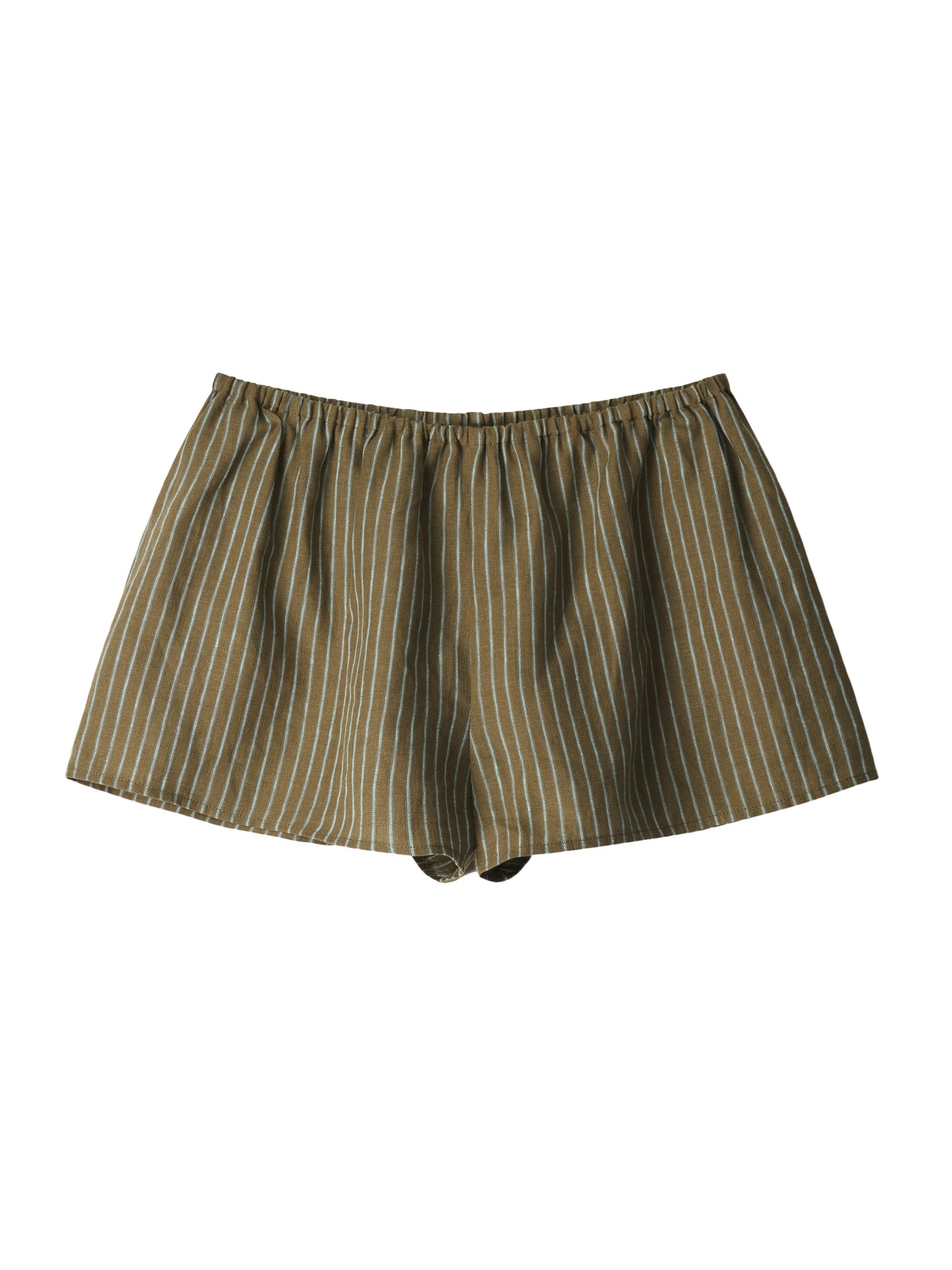 Staud Women's Paddle Striped Linen Shorts - Porto Stripe