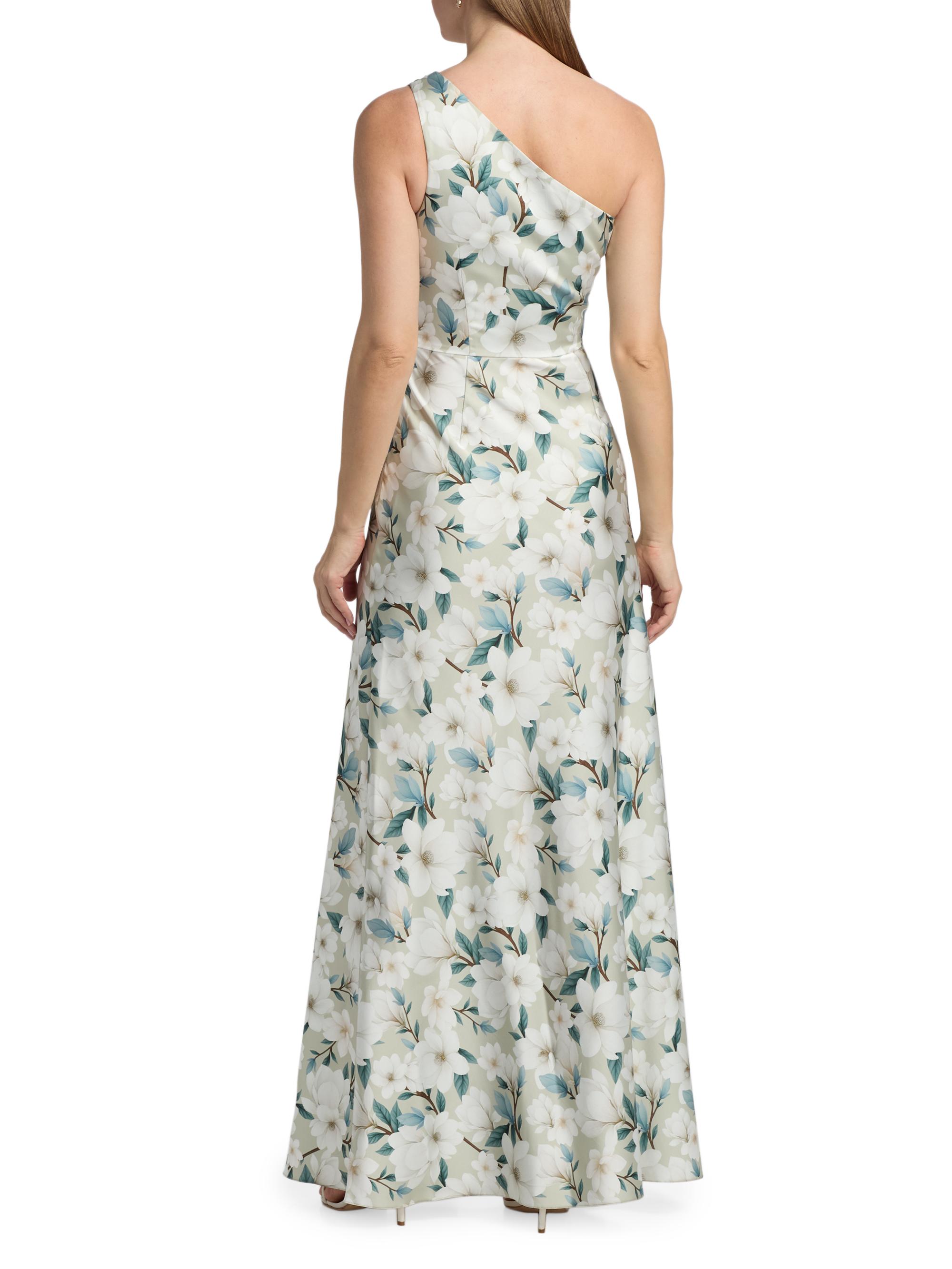 SACHIN BABI Women's Delphine Floral One-Shoulder Trumpet Gown - Champagne Magnolia | Thumbnail 5