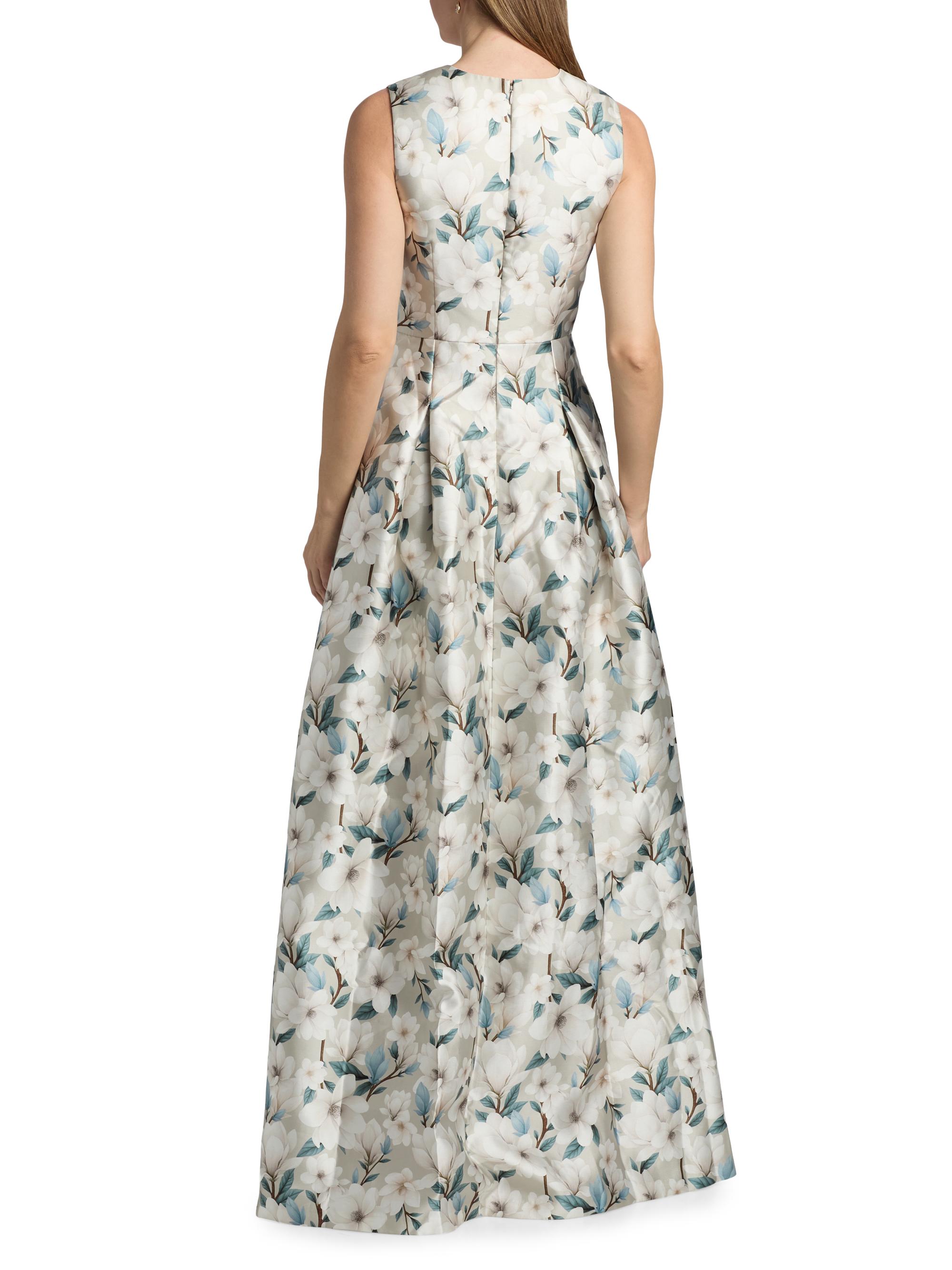 SACHIN BABI Women's Brooklynne Floral Satin A-Line Gown - Champagne Magnolia | Thumbnail 5