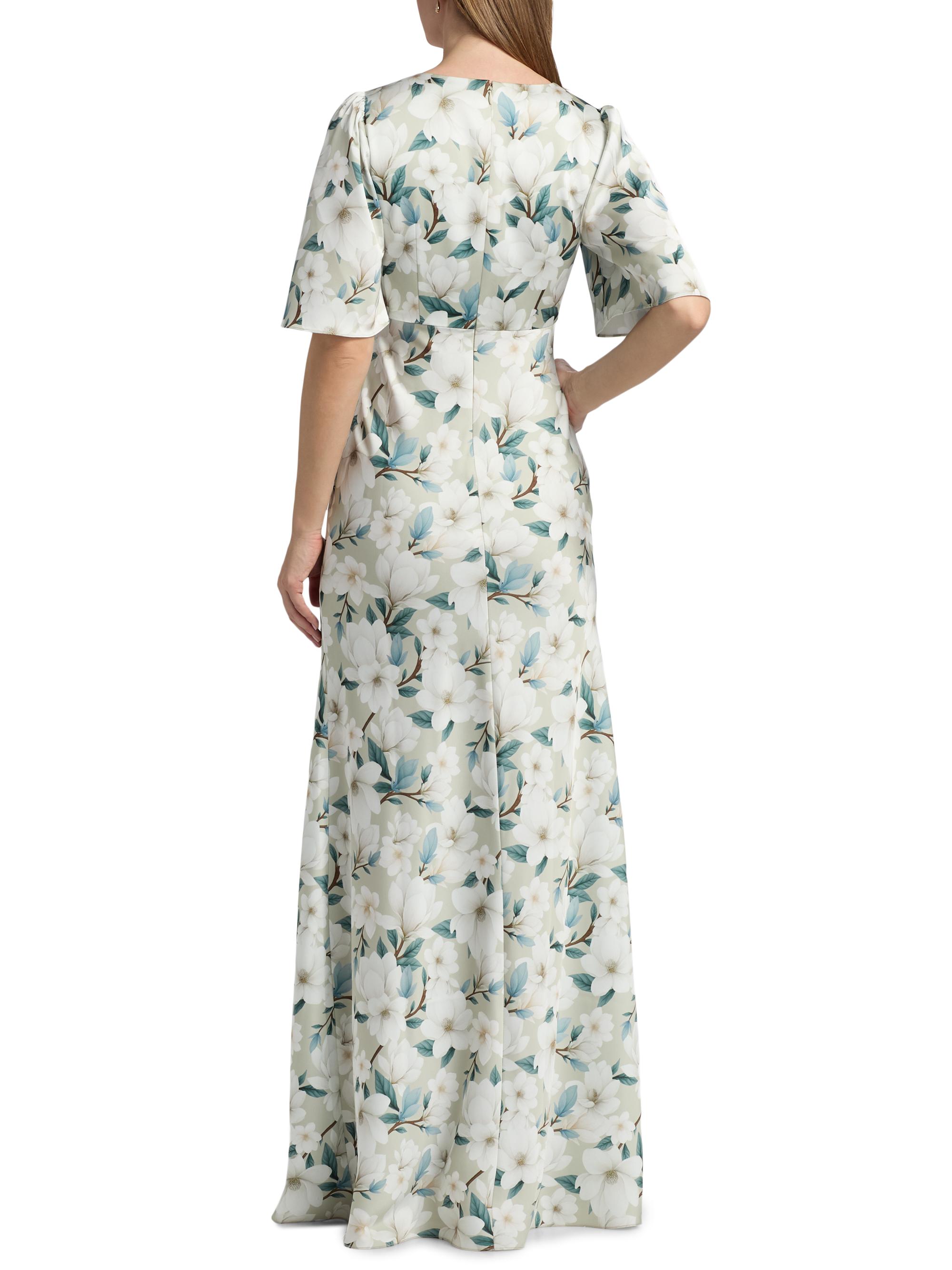 SACHIN BABI Women's Mae Floral Flutter-Sleeve Gown - Champagne Magnolia | Thumbnail 5