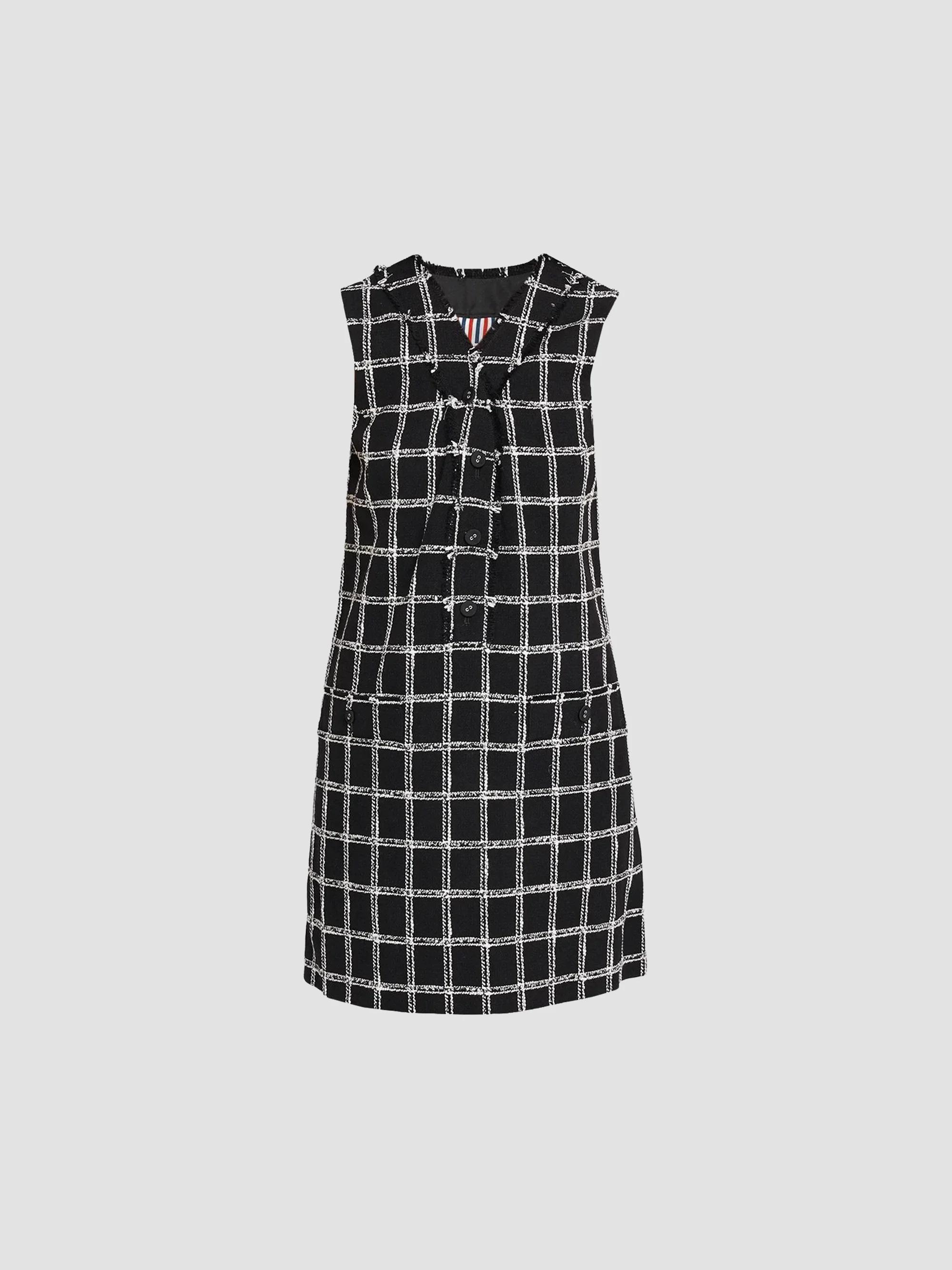 thom browne gingham dress Women's Designer Dresses Remember The Dress? The handmade leather strap Back zip closure 2 Color:BRNSDE