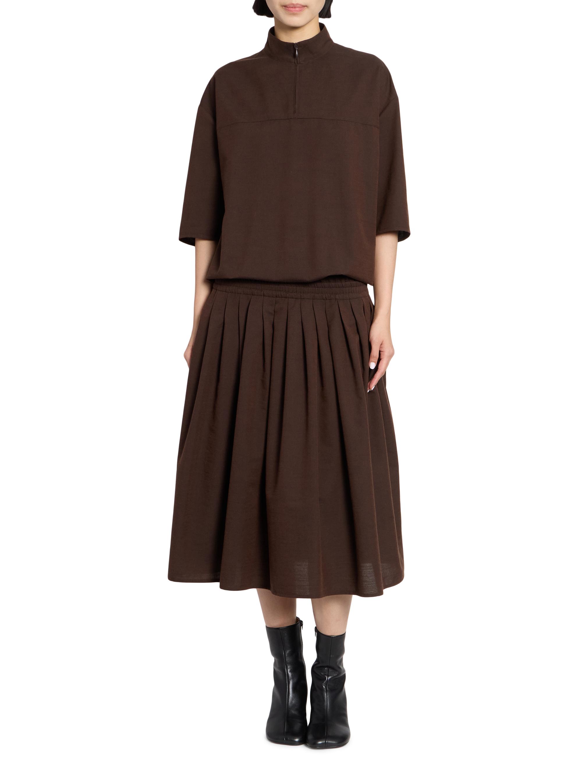 MM6 Maison Margiela Cotton-Wool Canvas Midi Dress | Saks Fifth Avenue