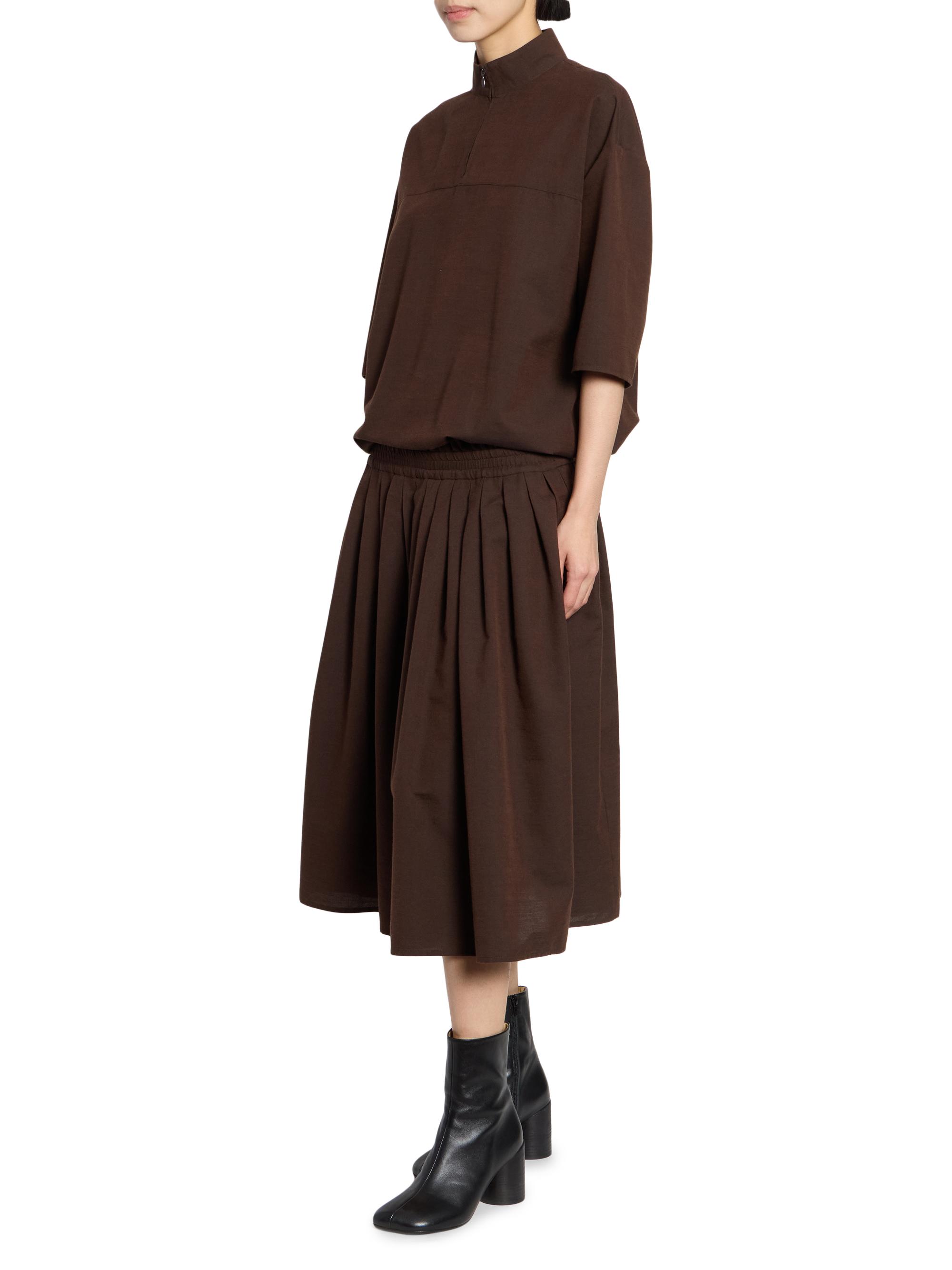 MM6 Maison Margiela Cotton-Wool Canvas Midi Dress | Saks Fifth Avenue