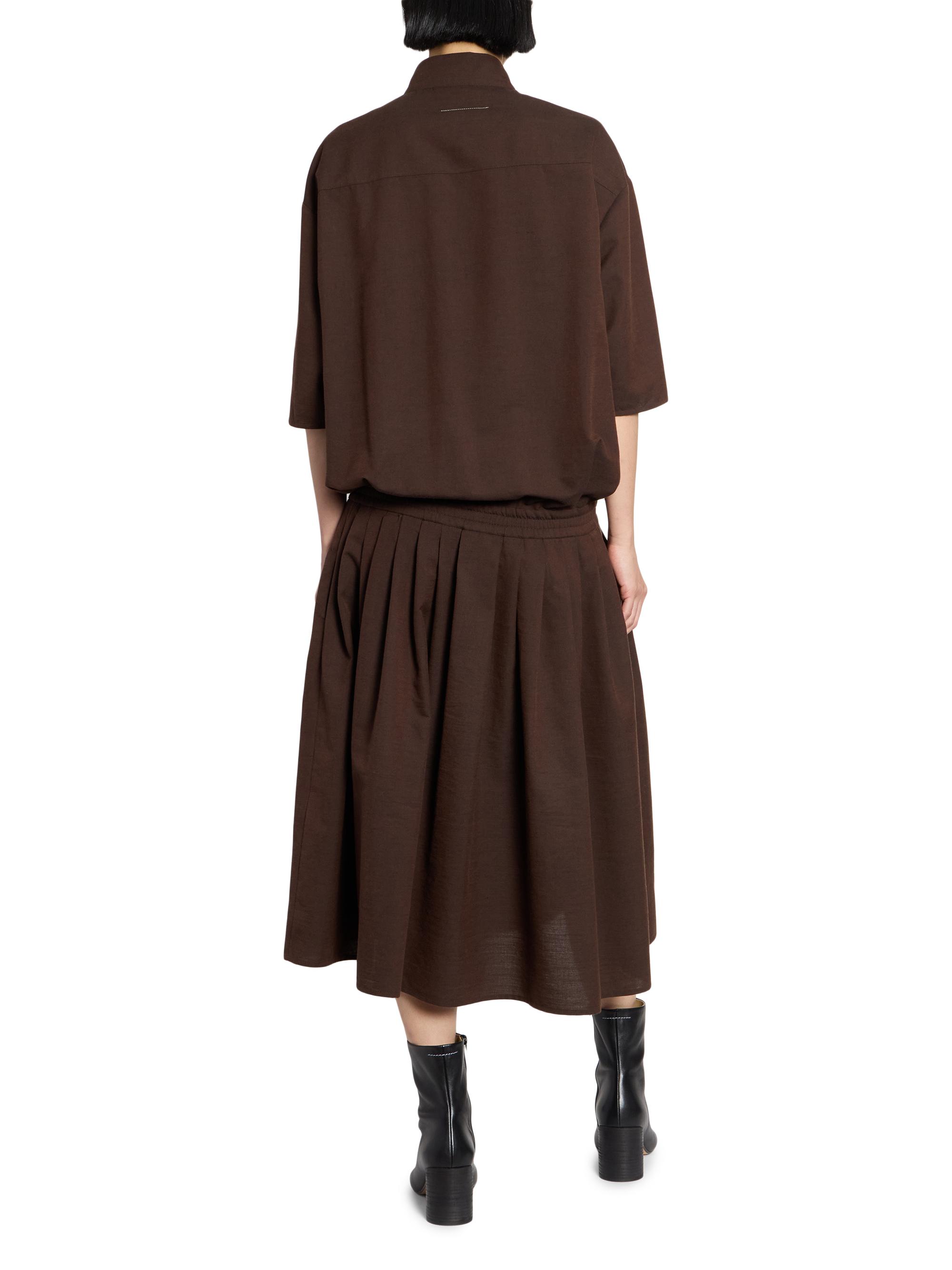 MM6 Maison Margiela Cotton-Wool Canvas Midi Dress | Saks Fifth Avenue