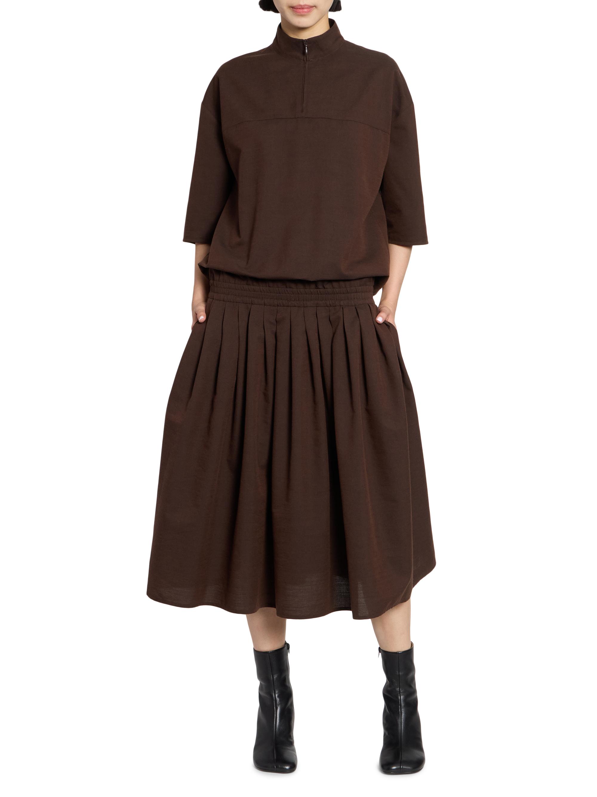 MM6 Maison Margiela Cotton-Wool Canvas Midi Dress | Saks Fifth Avenue