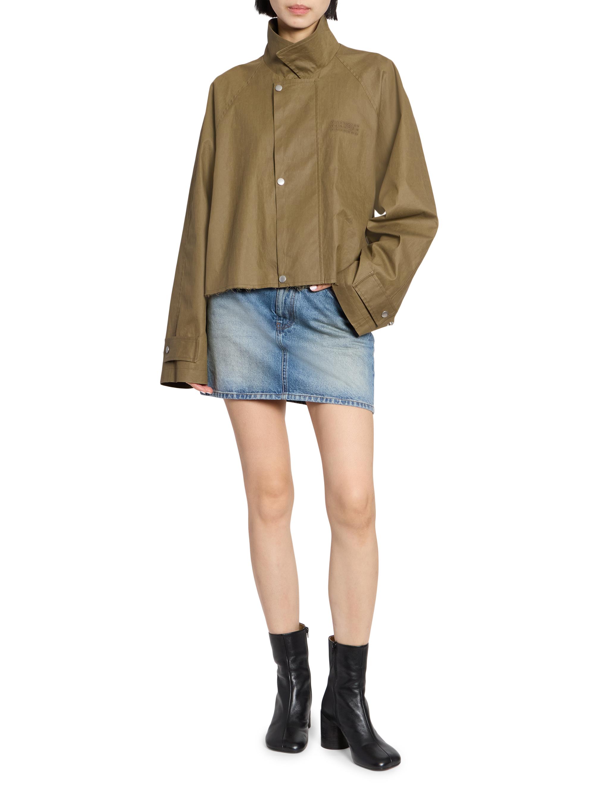 MM6 Maison Margiela Women's Layered-Waist Denim Mini Skirt - Blue | Thumbnail 2