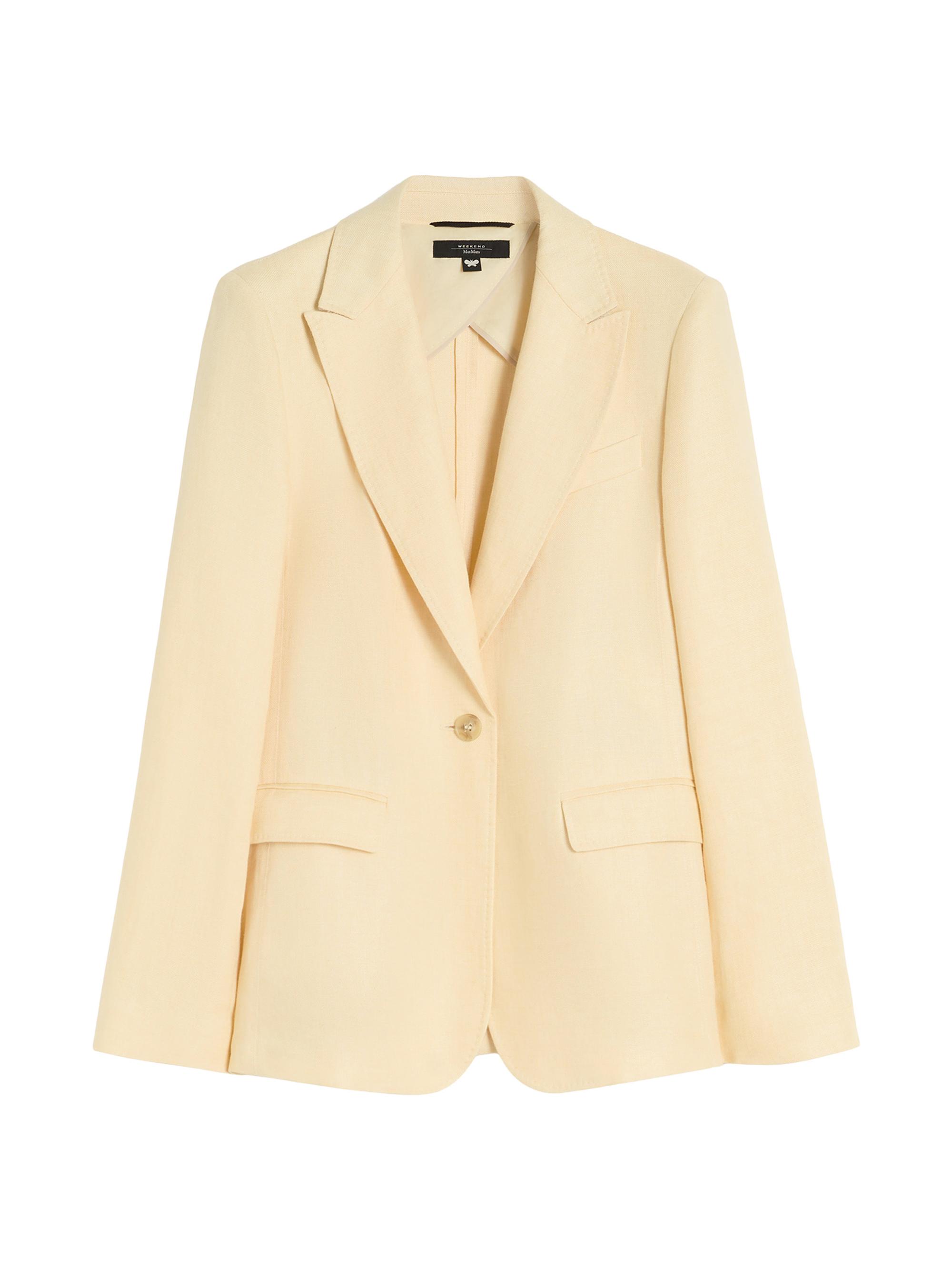 Weekend Max Mara Women's Linen Canvas Blazer - Light Yellow