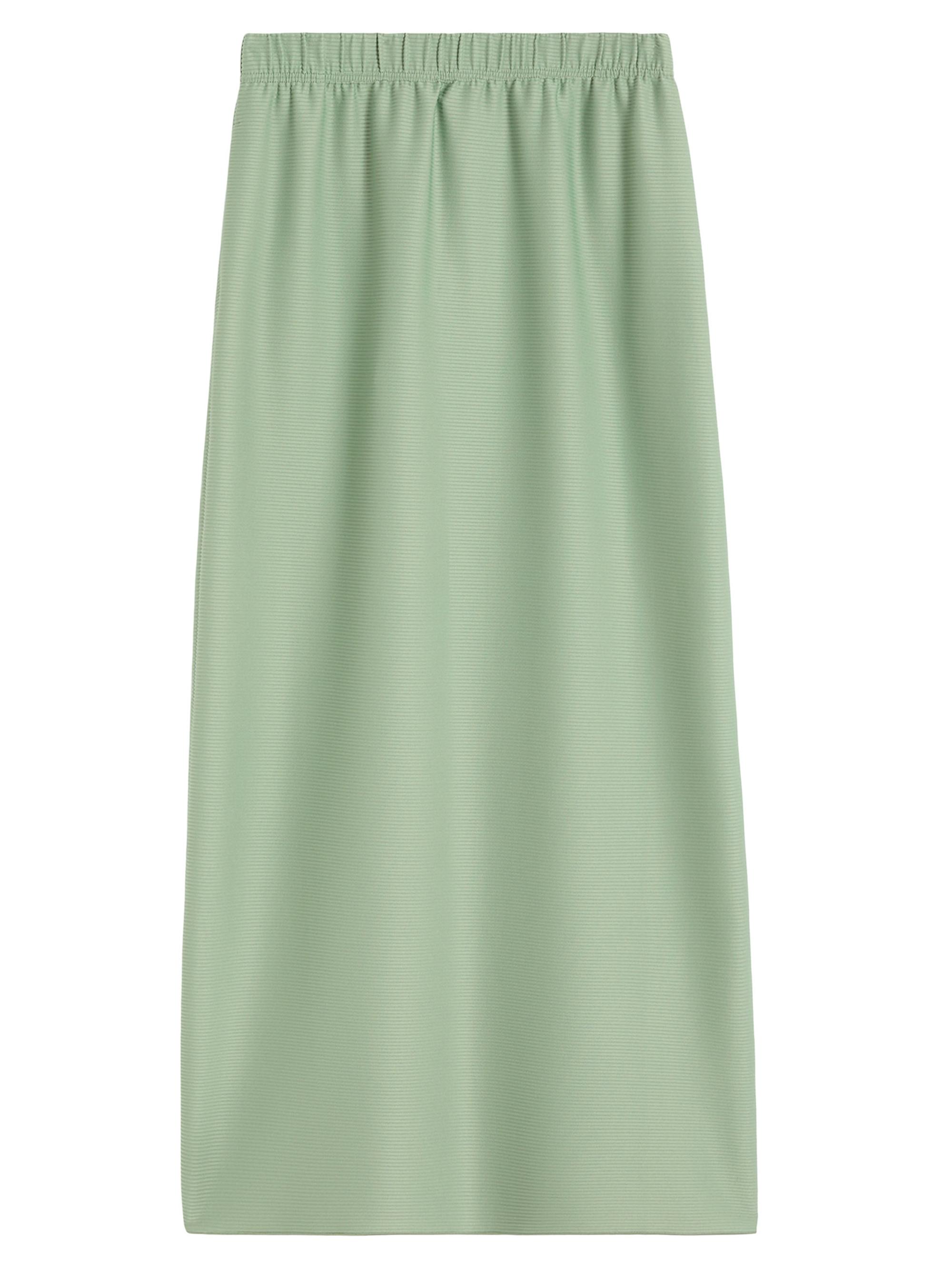 MM Max Mara Women's Long Ottoman Jersey Skirt - Sage Green