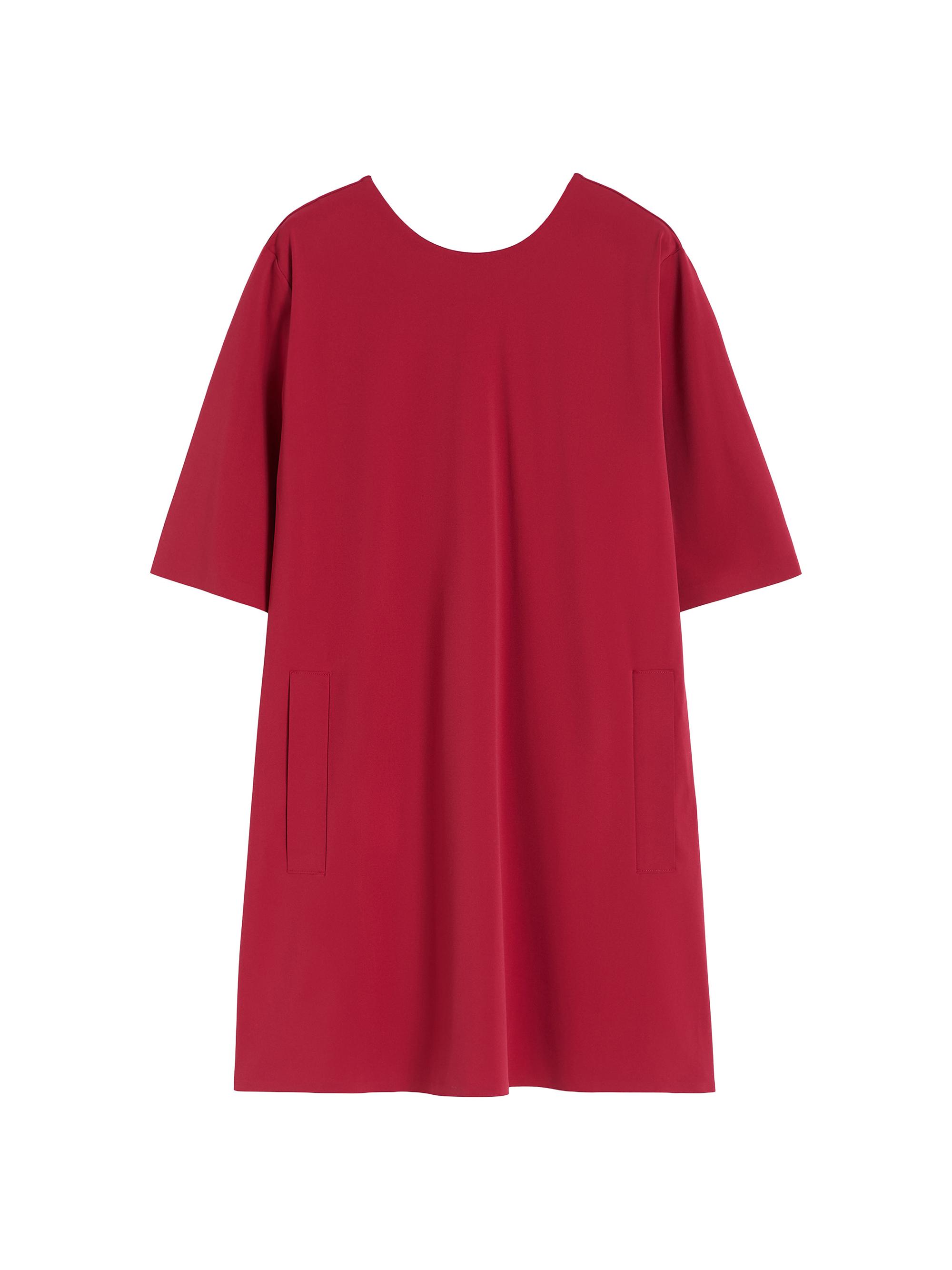 MM Max Mara Women's Flared Jersey Mini Dress - Dark Red