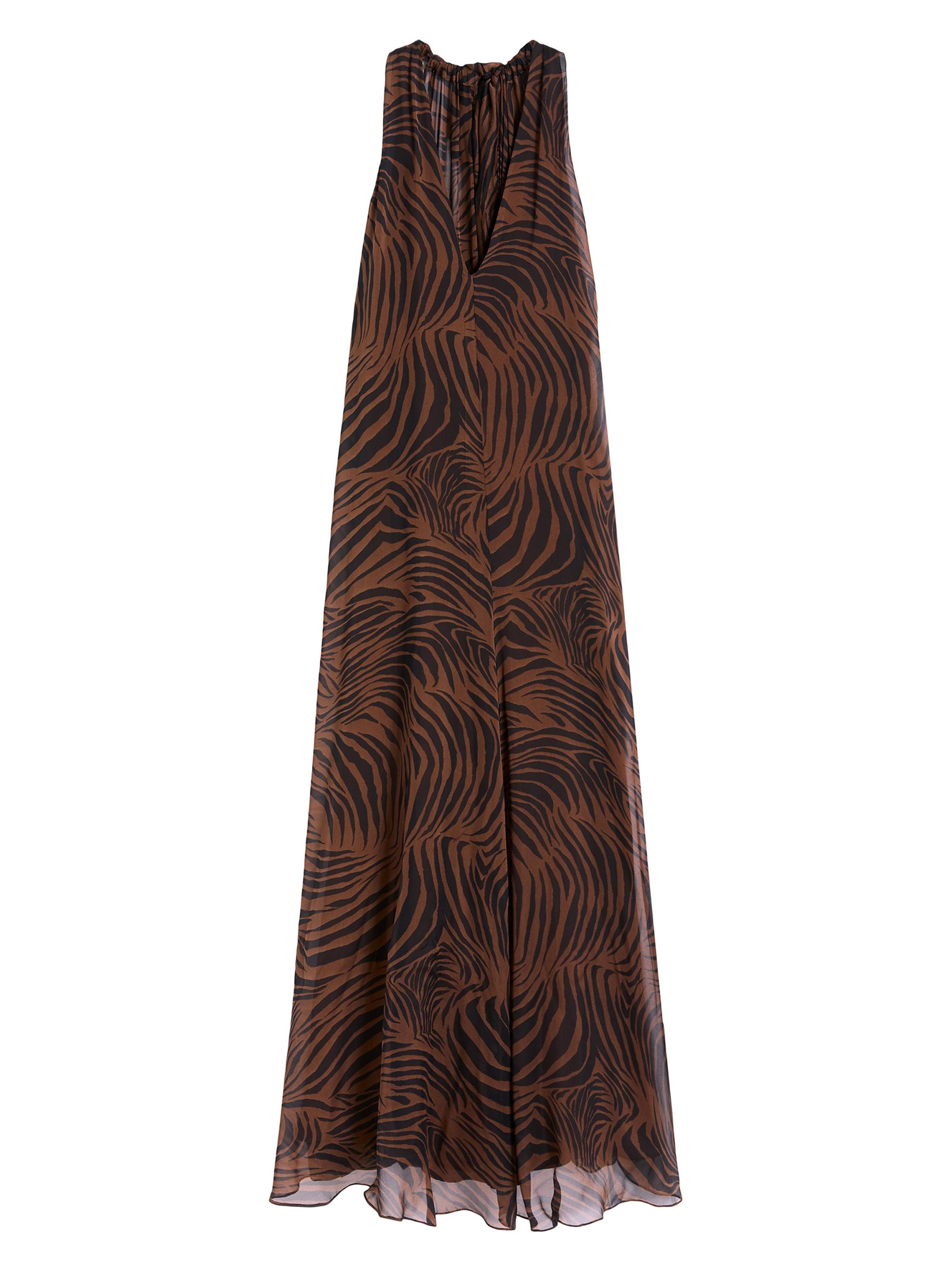 Max Mara Women's Printed Silk Chiffon Dress - Brown
