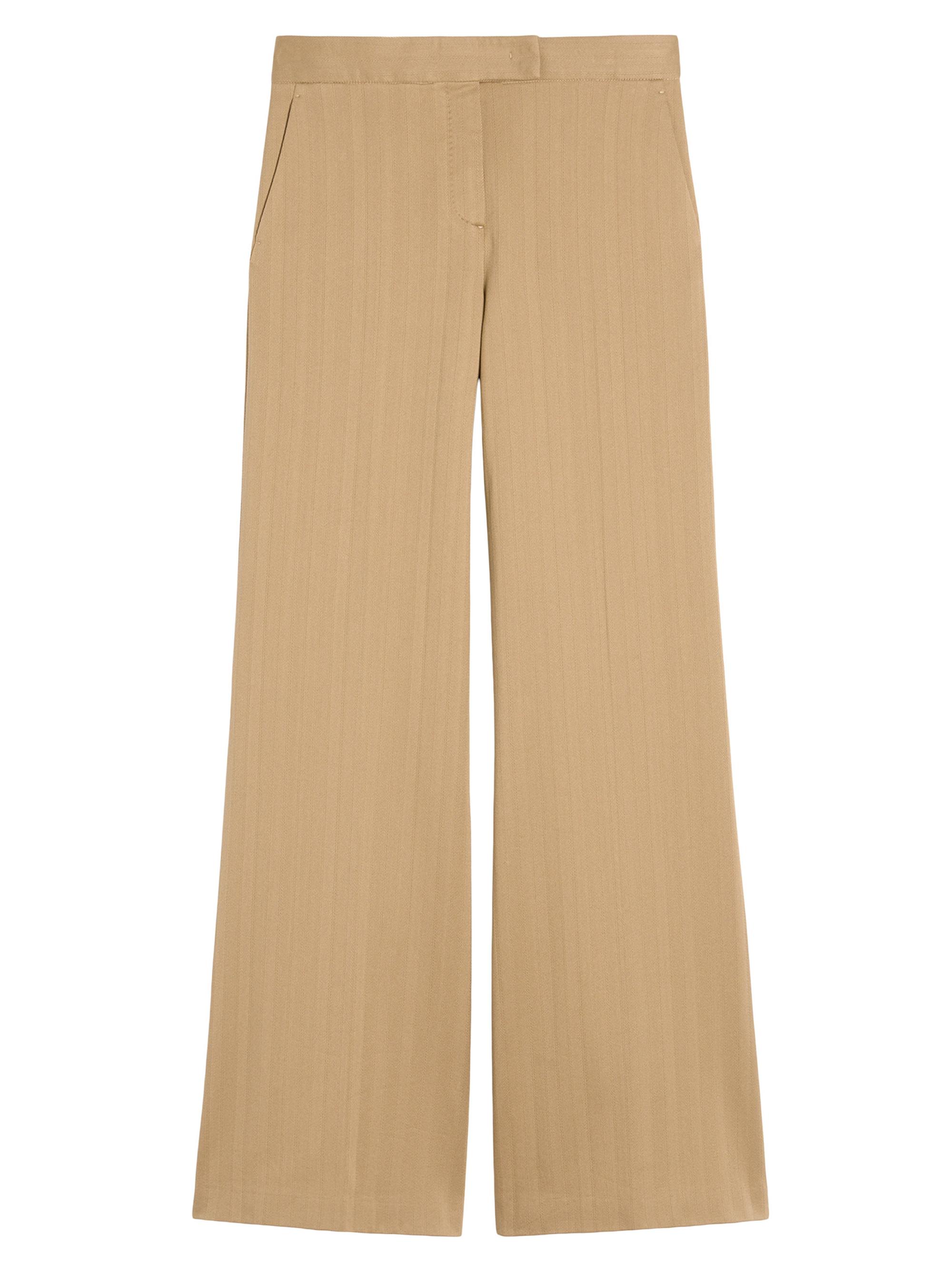 Max Mara Women's Pinstripe Jacquard Jersey Trousers - Desert