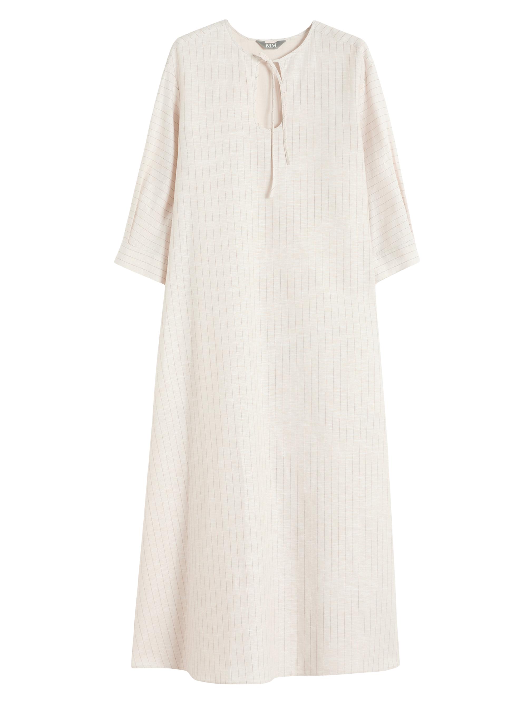 MM Max Mara Women's Linen and Cotton Maxi Kaftan Dress - Milk