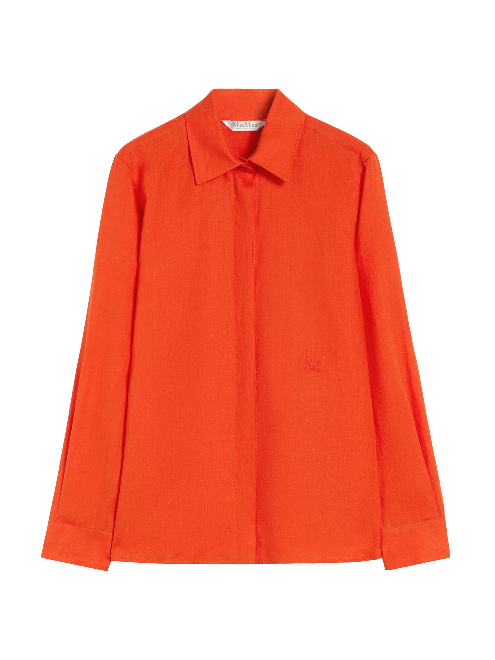 Max Mara Women's Linen Canvas Shirt - Coral