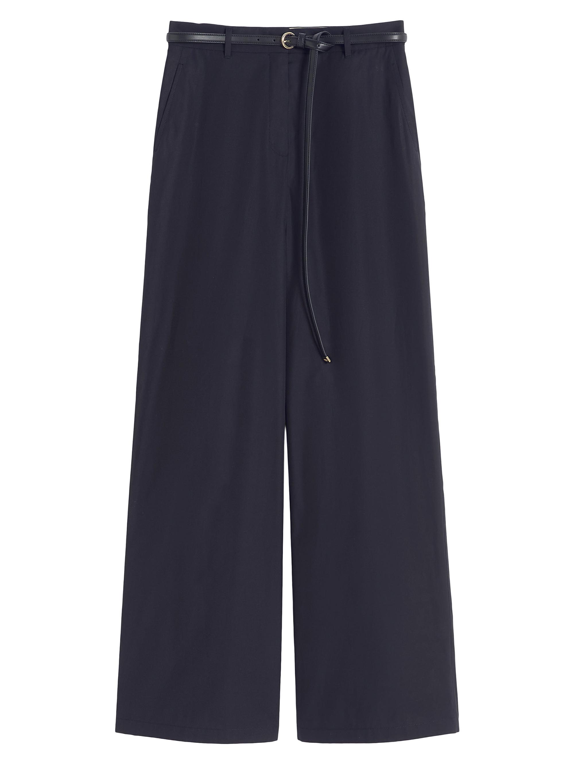 Max Mara Women's Cotton Poplin Trousers - Black