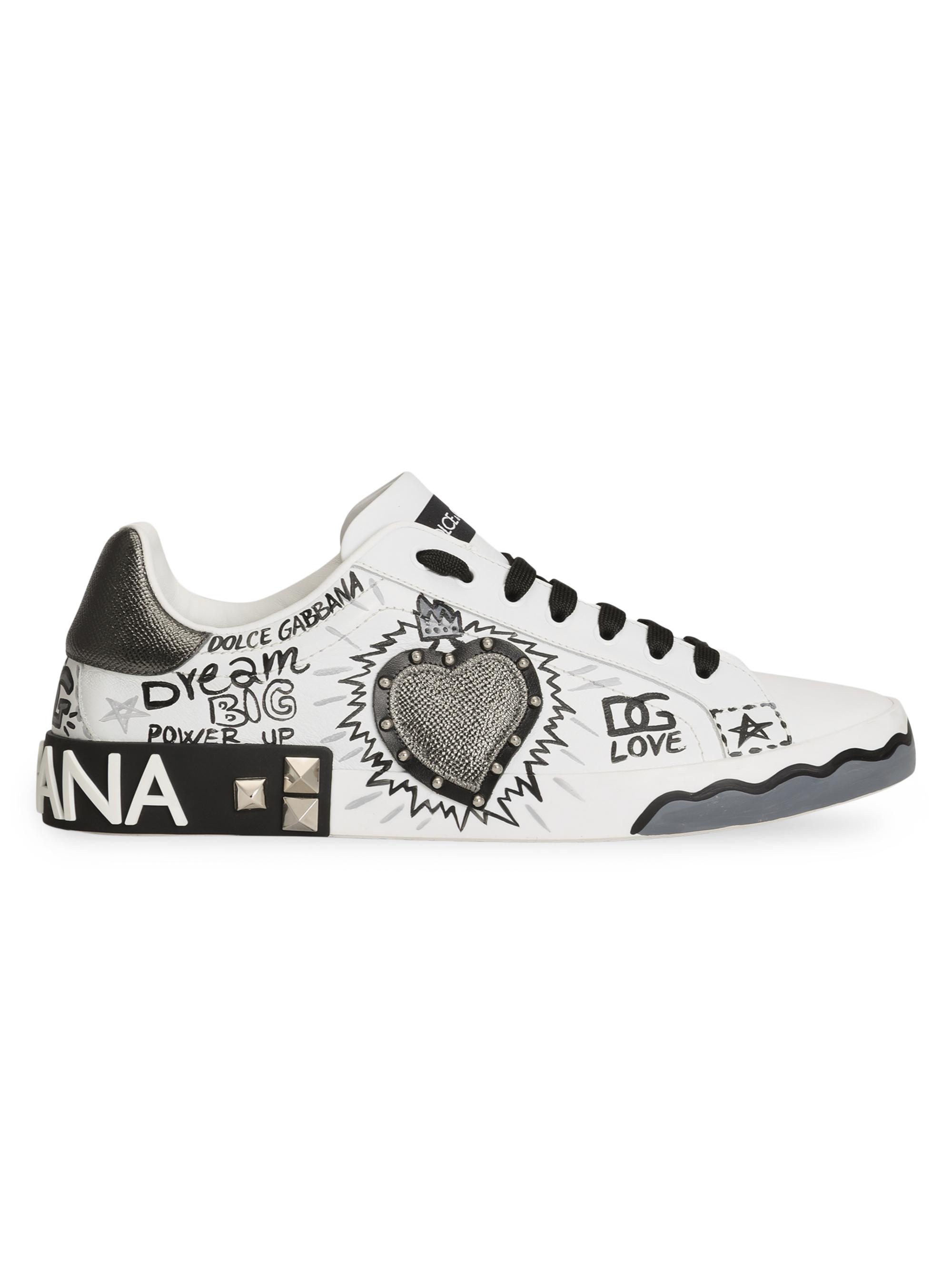Dolce&Gabbana Portofino Logo Sneakers | Saks Fifth Avenue
