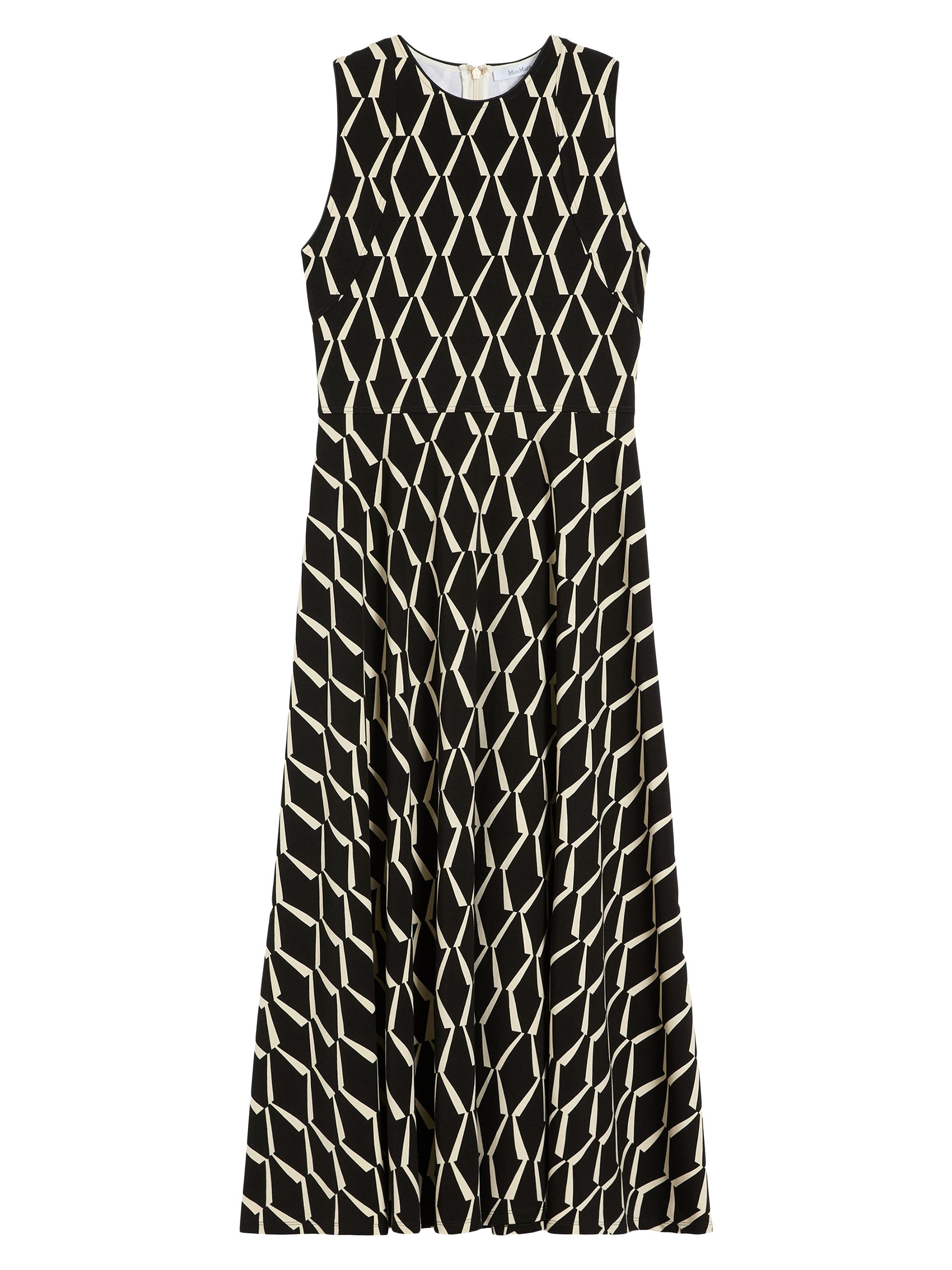 Max Mara Women's Flared Dress in Patterned Jersey - Black