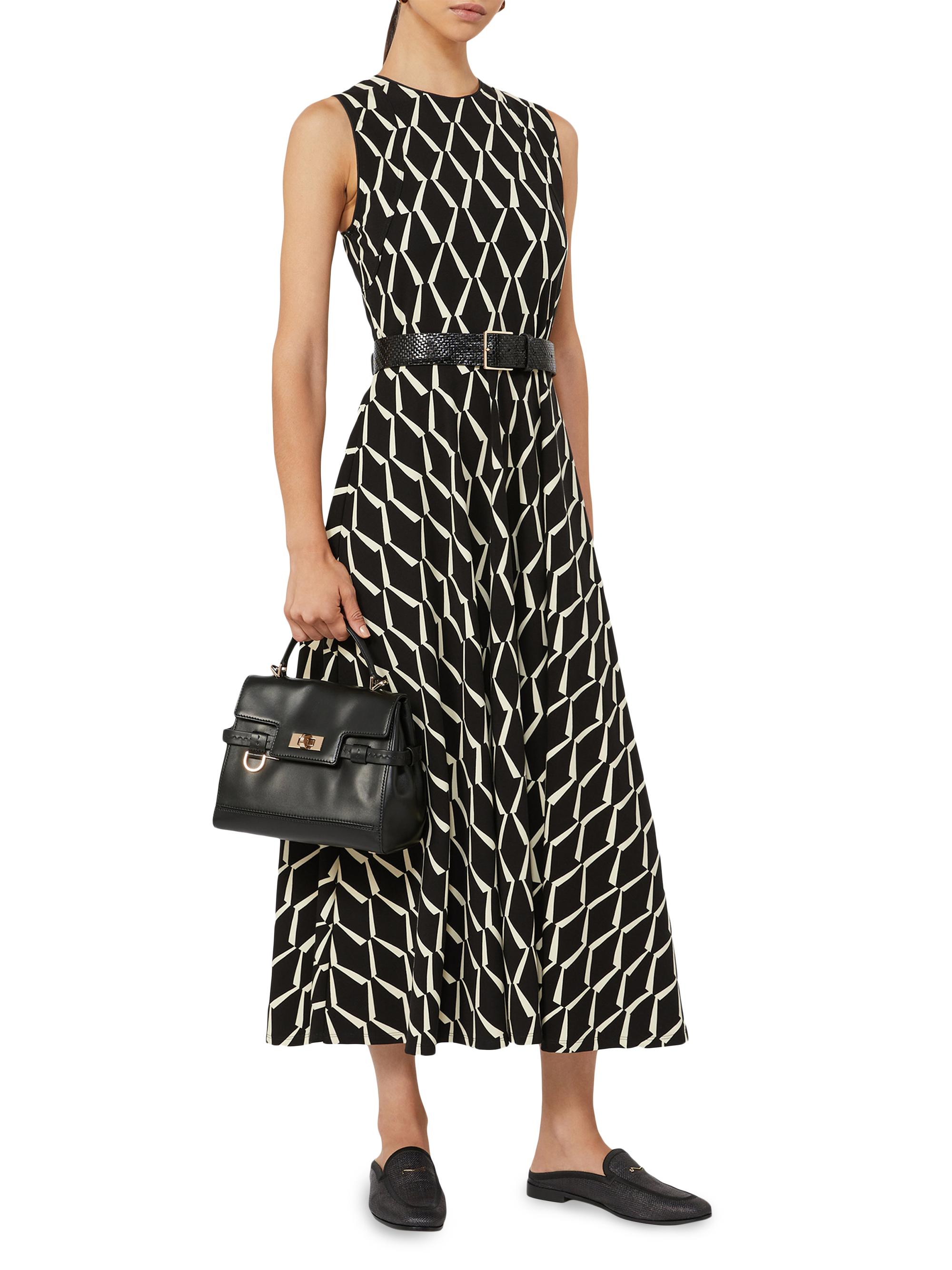 Max Mara Flared Dress in Patterned Jersey | Saks Fifth Avenue