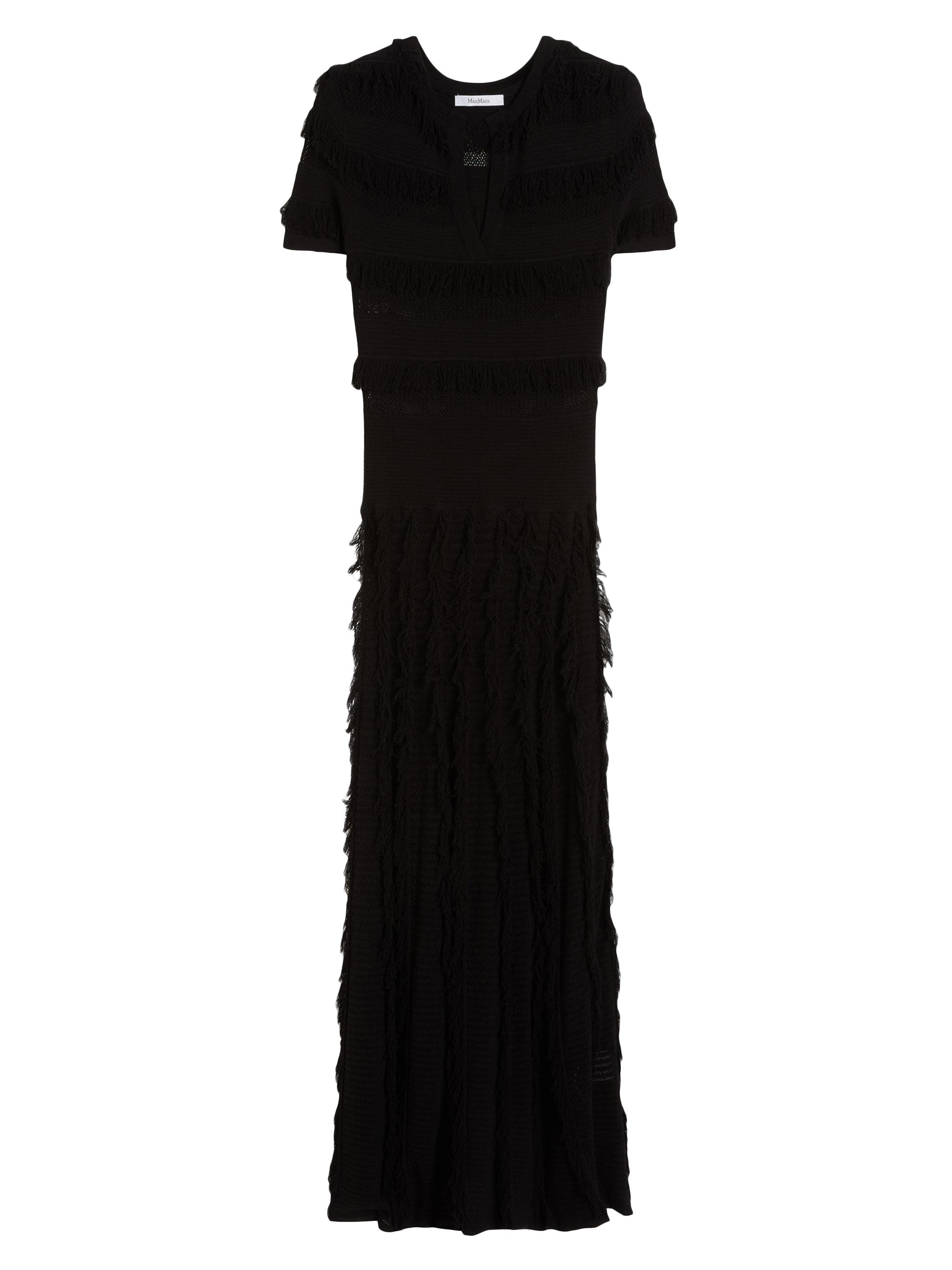 Max Mara Women's Patterned Viscose Yarn Dress - Black