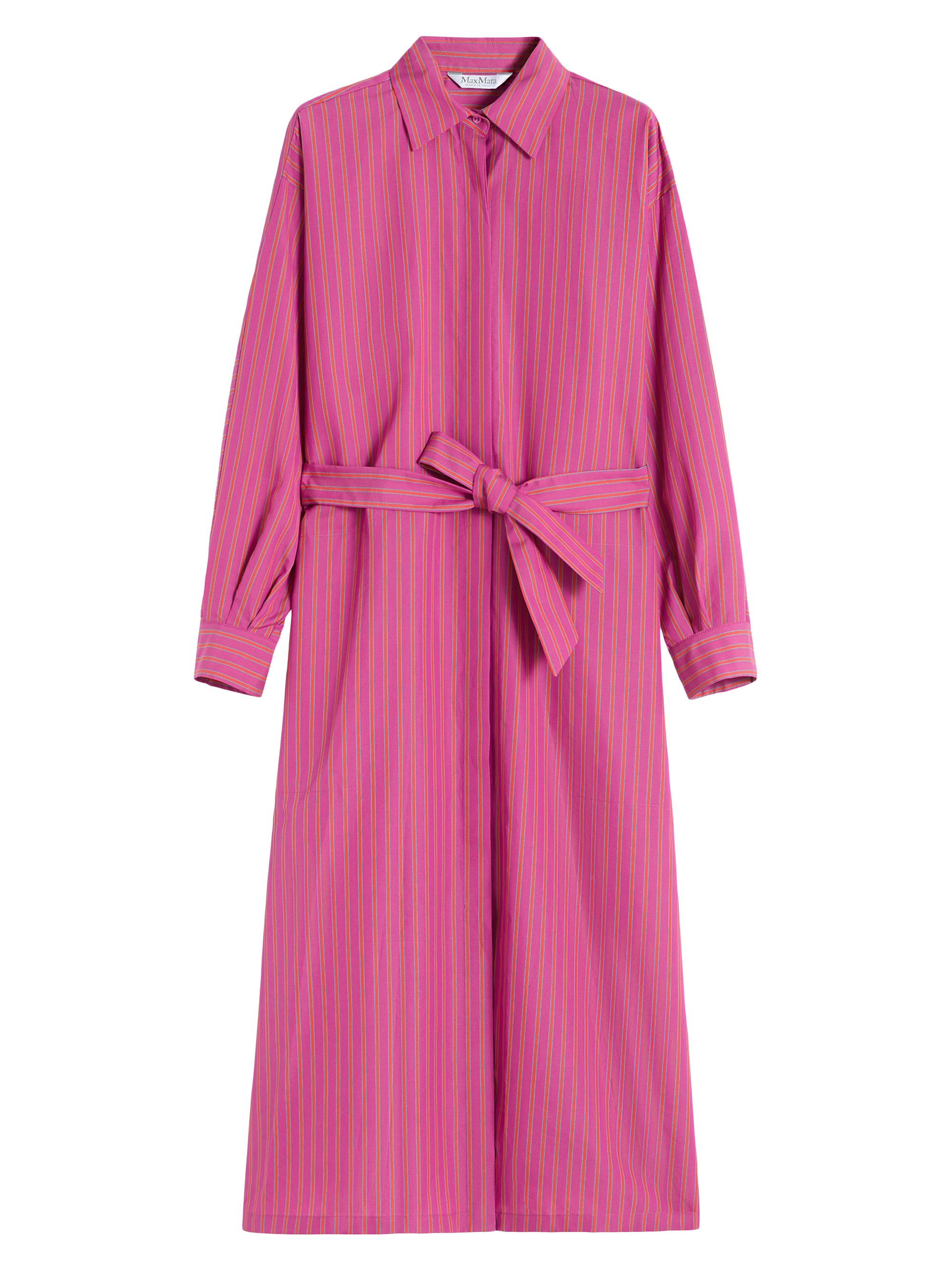 Max Mara Women's Striped Cotton and Silk Shirt Dress - Purple