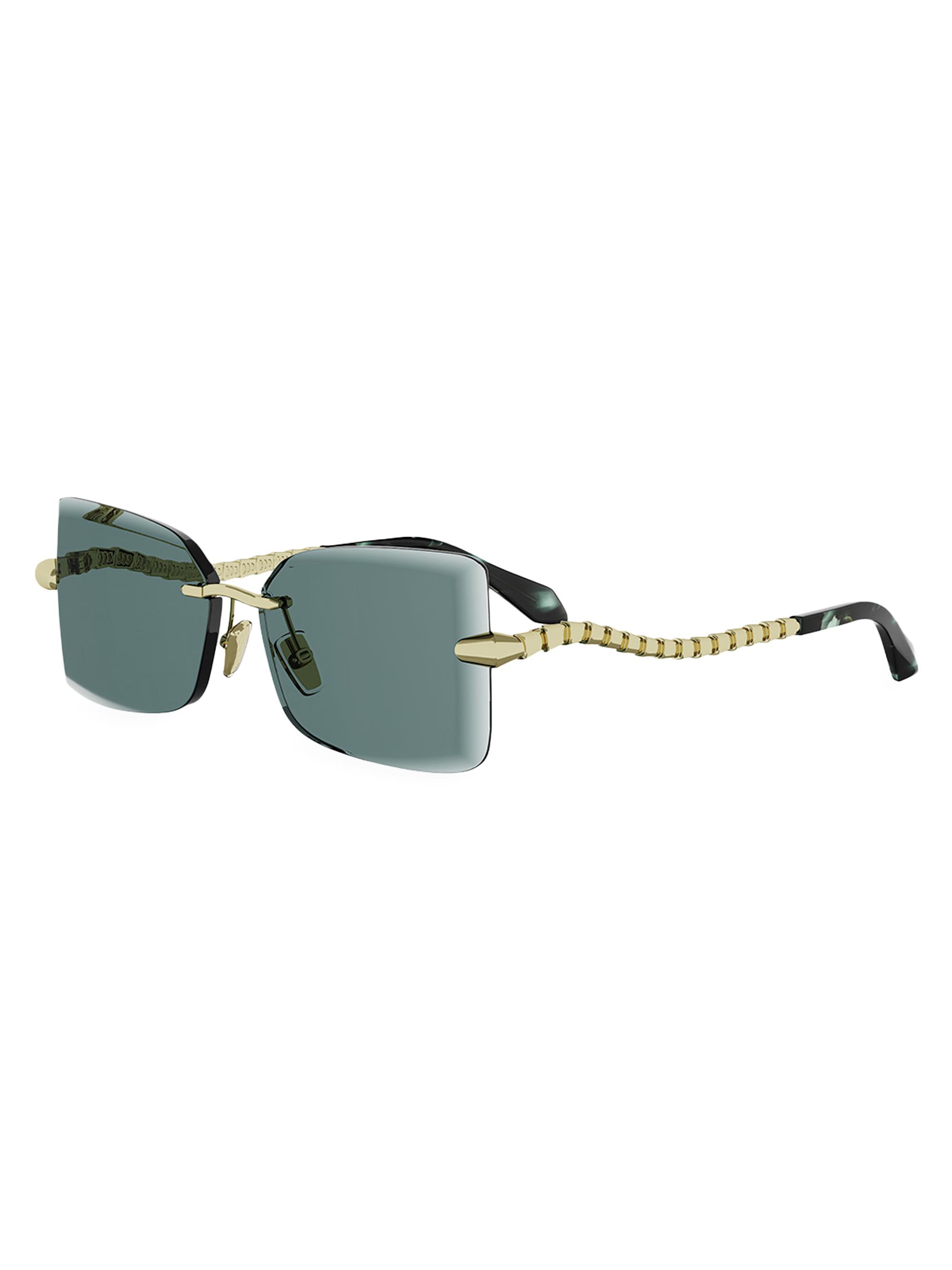 BVLGARI Women's Serpenti Viper 59MM Butterfly Sunglasses - Gold Green