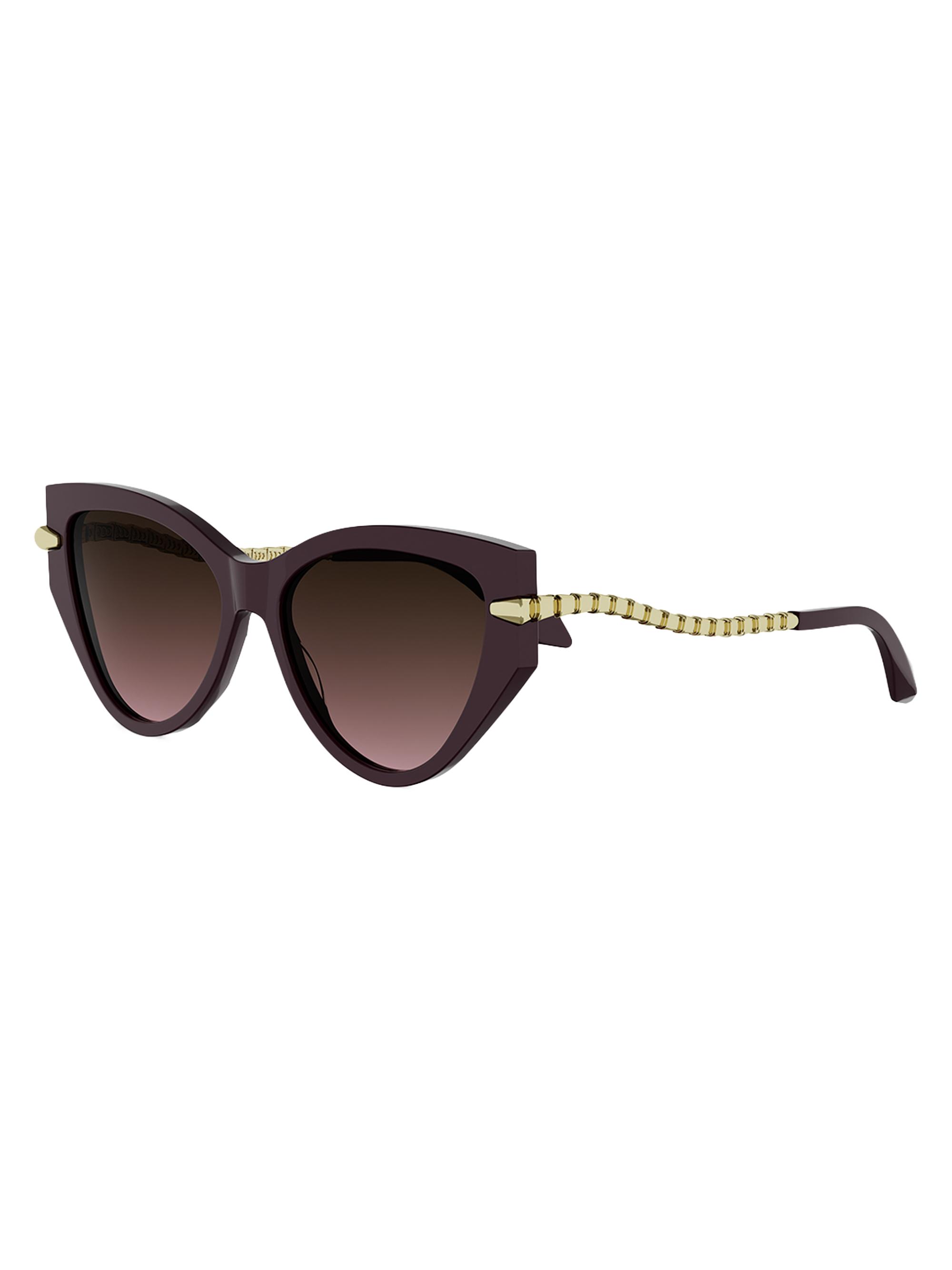 BVLGARI Women's Serpenti Viper 56MM Cat-Eye Sunglasses - Violet Gradient Bordeaux