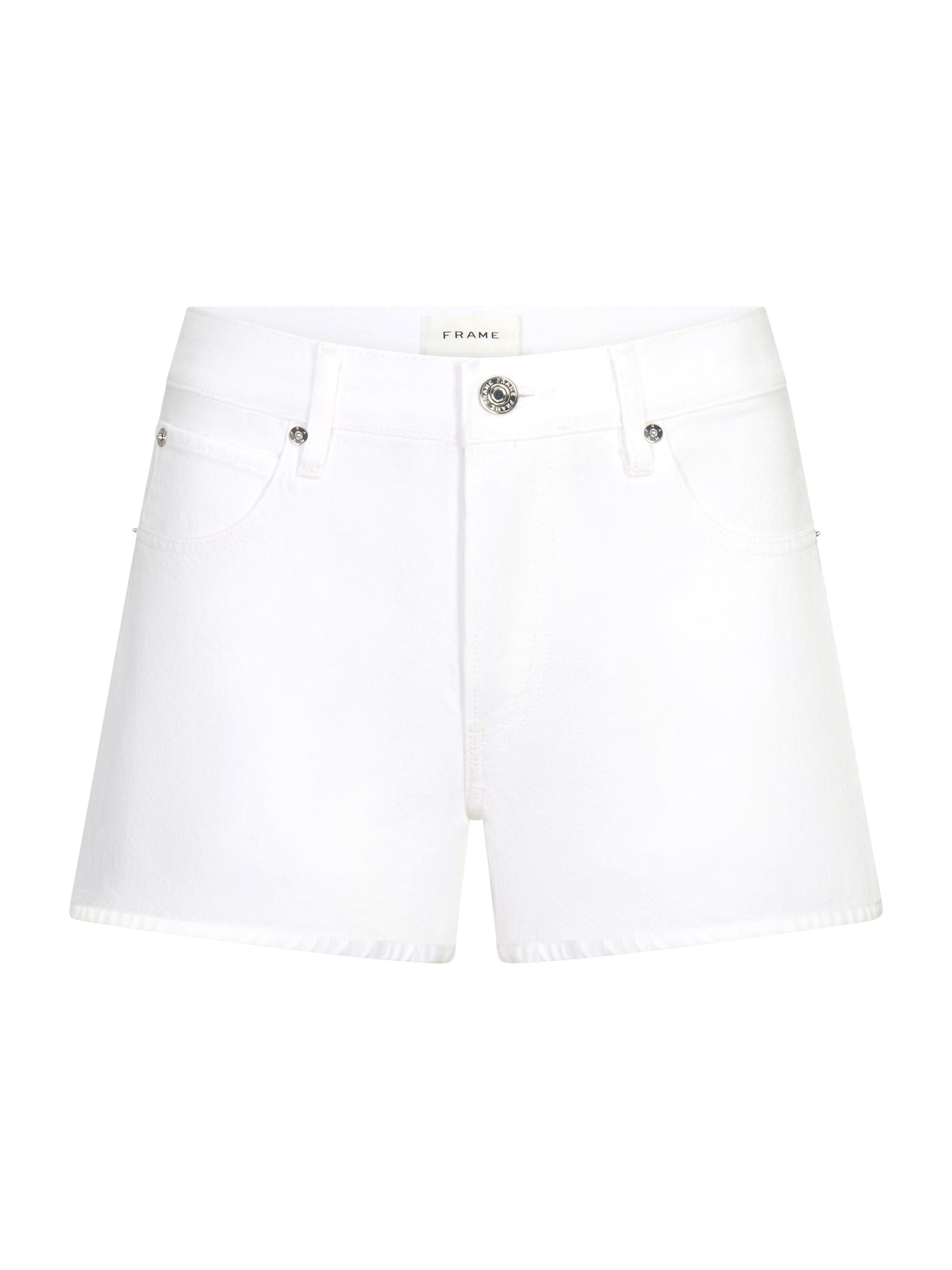FRAME Women's The Long Hang Shorts - White