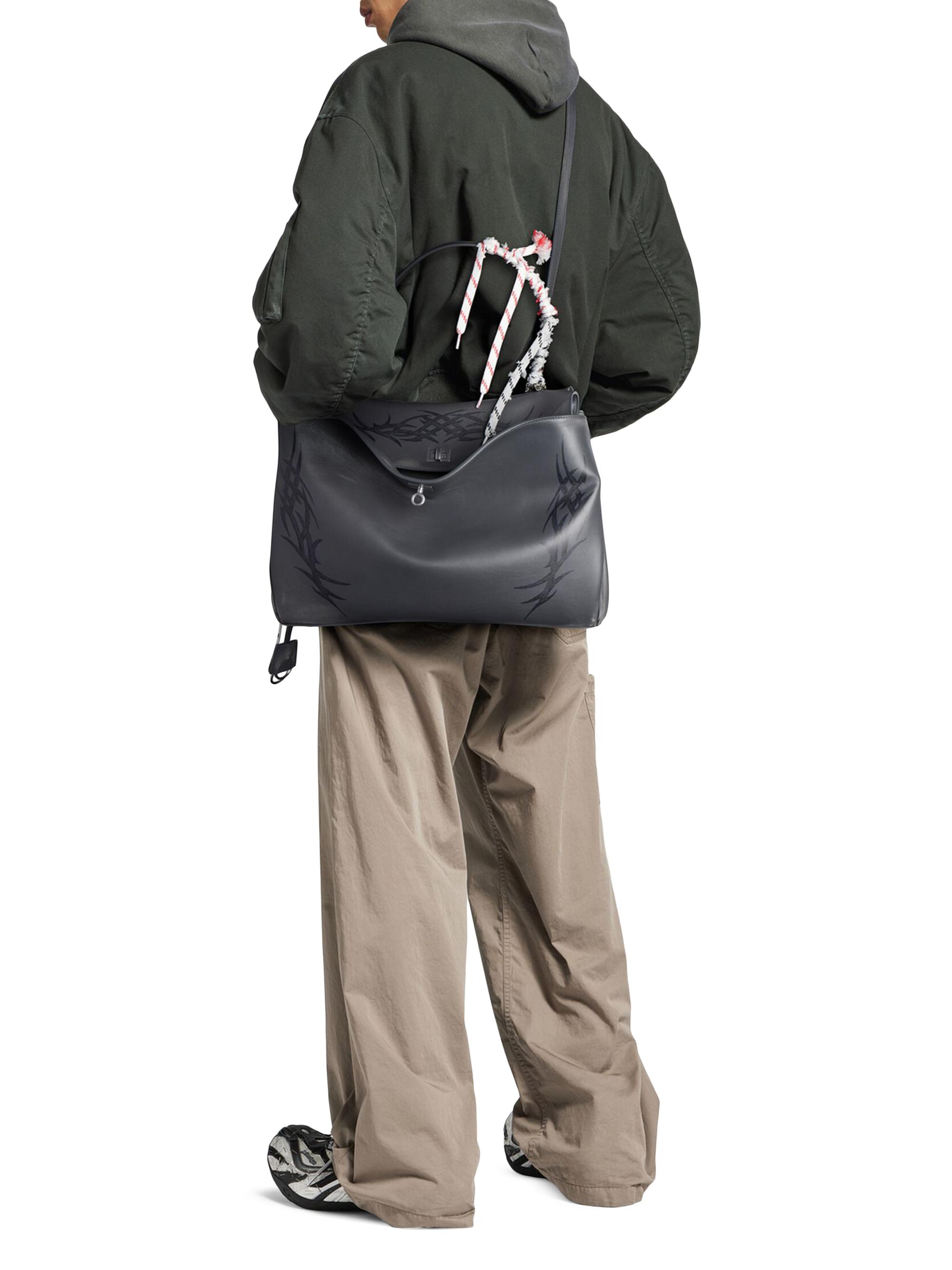 Balenciaga Men's Rodeo  Shoulder Bag - Grey